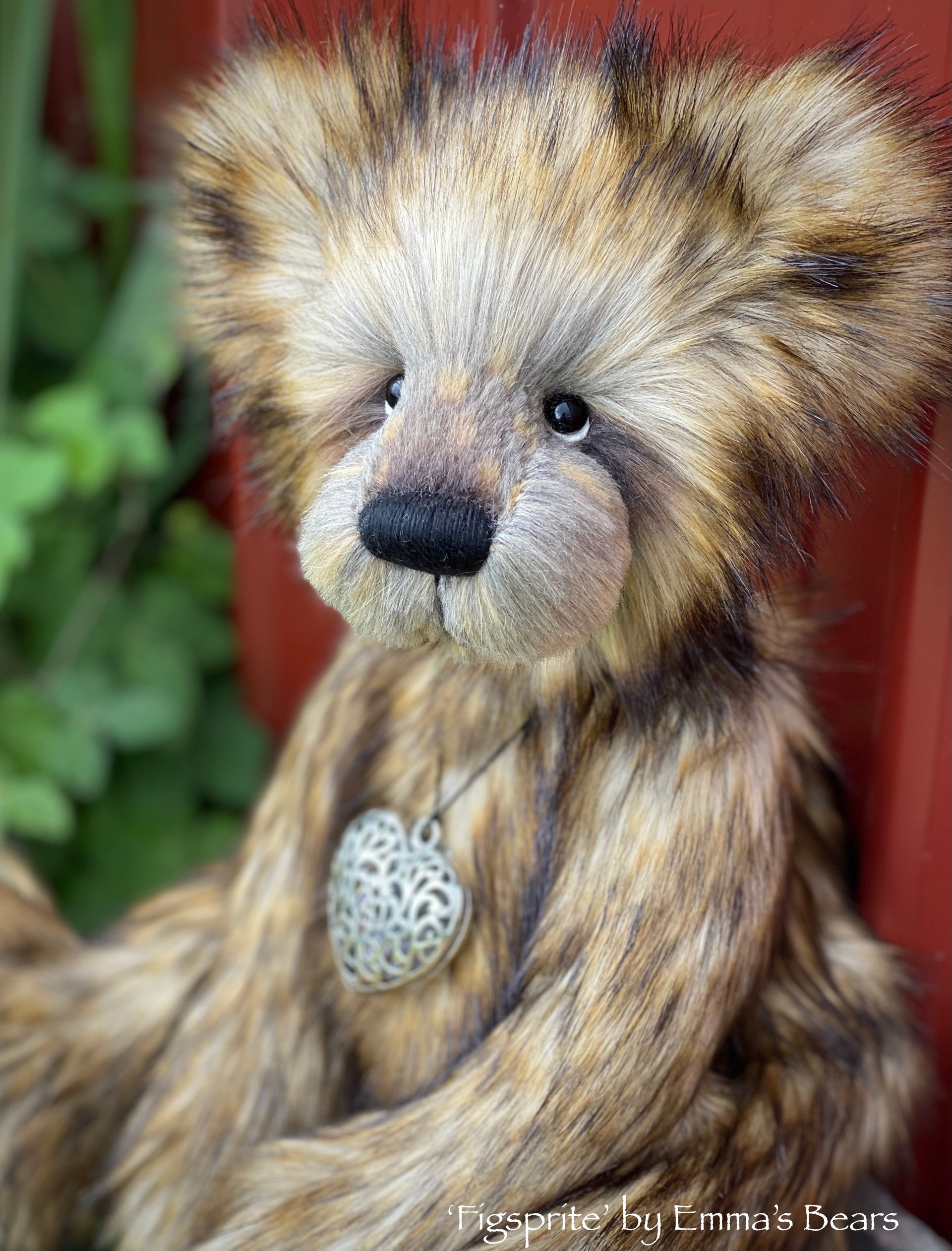 Figsprite - 17.5" skinny faux fur bear by Emmas Bears - OOAK