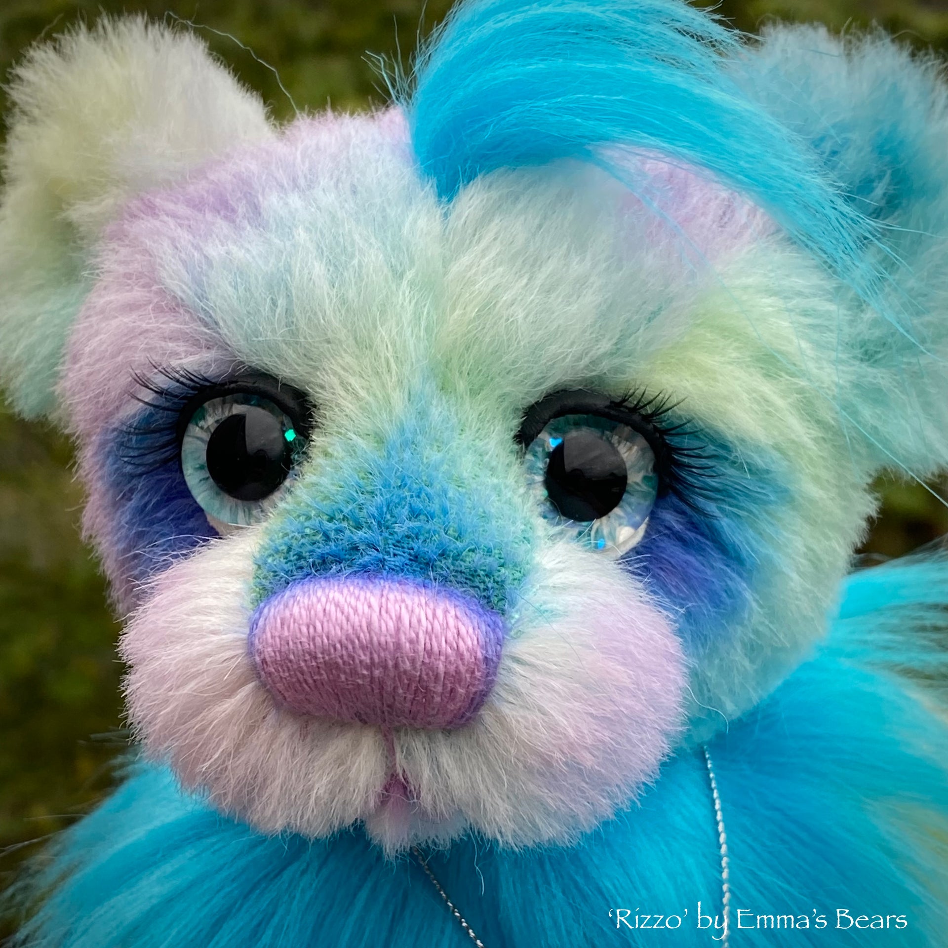 Rizzo - 12" Hand-Dyed Alpaca and faux fur artist bear by Emma's Bears - OOAK