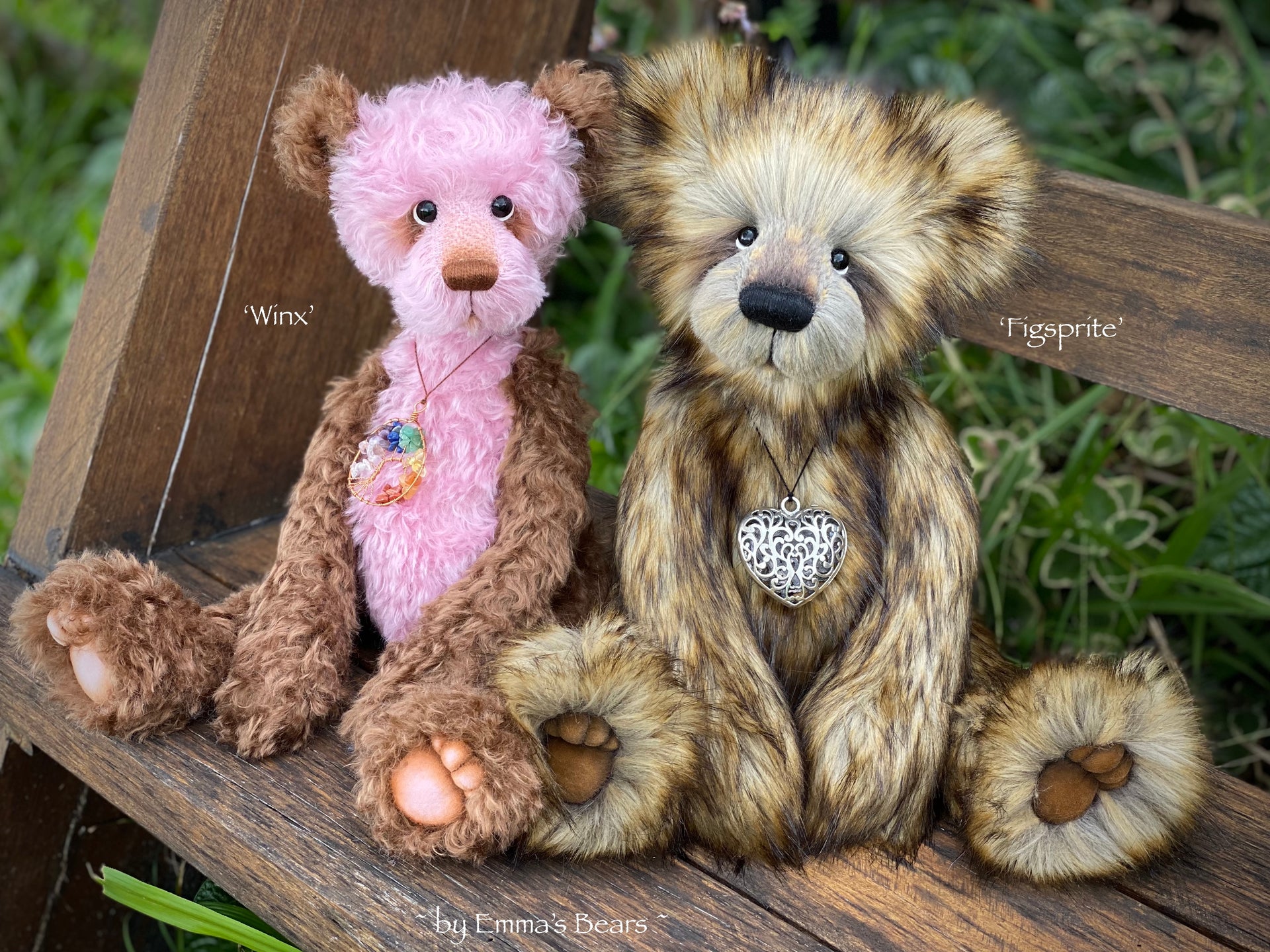 Winx - 17" skinny kid mohair bear by Emmas Bears - OOAK