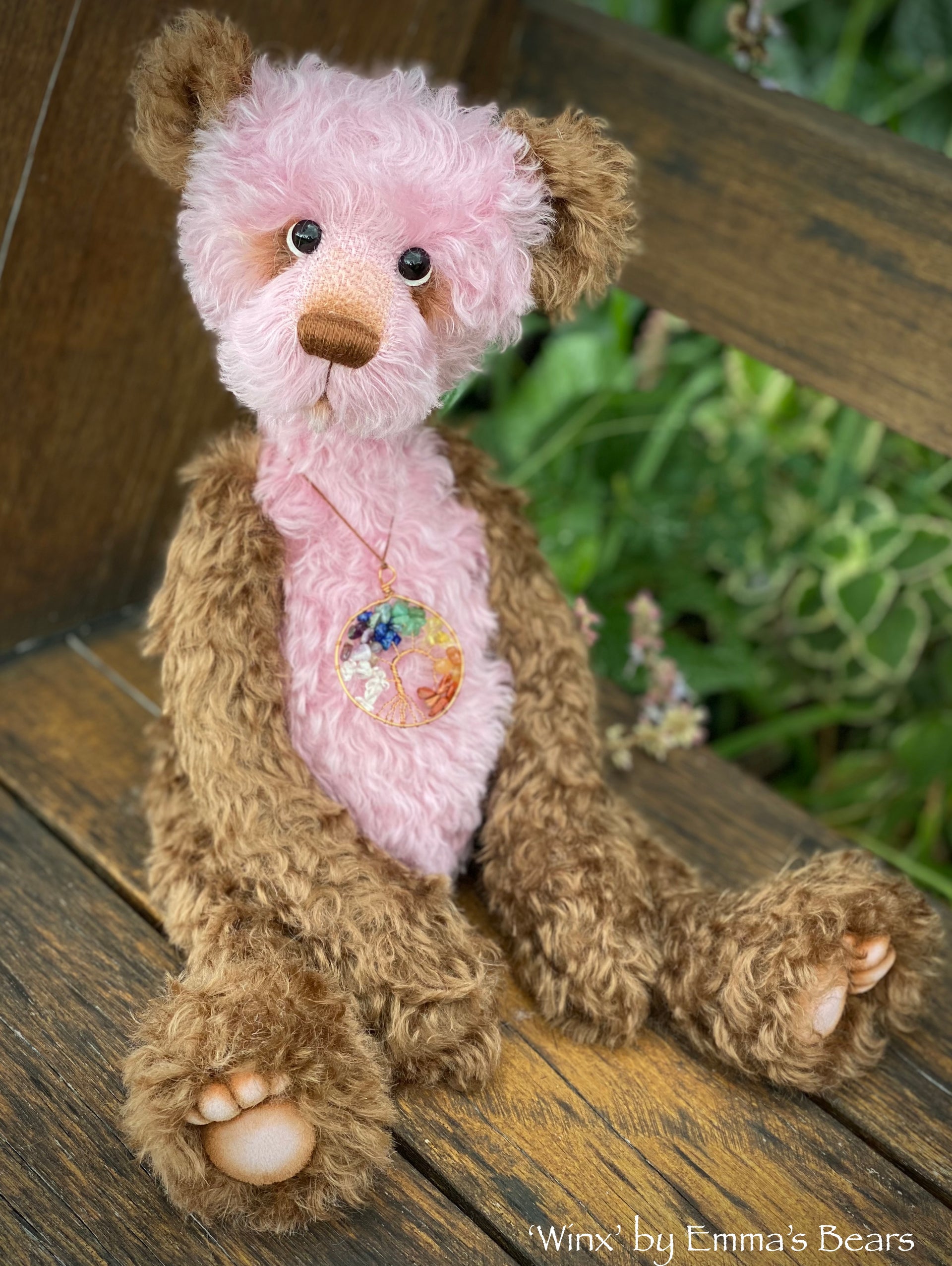 Winx - 17" skinny kid mohair bear by Emmas Bears - OOAK