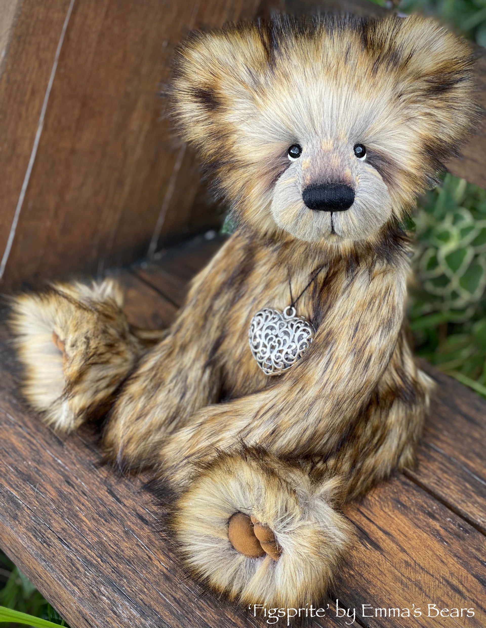 Figsprite - 17.5" skinny faux fur bear by Emmas Bears - OOAK