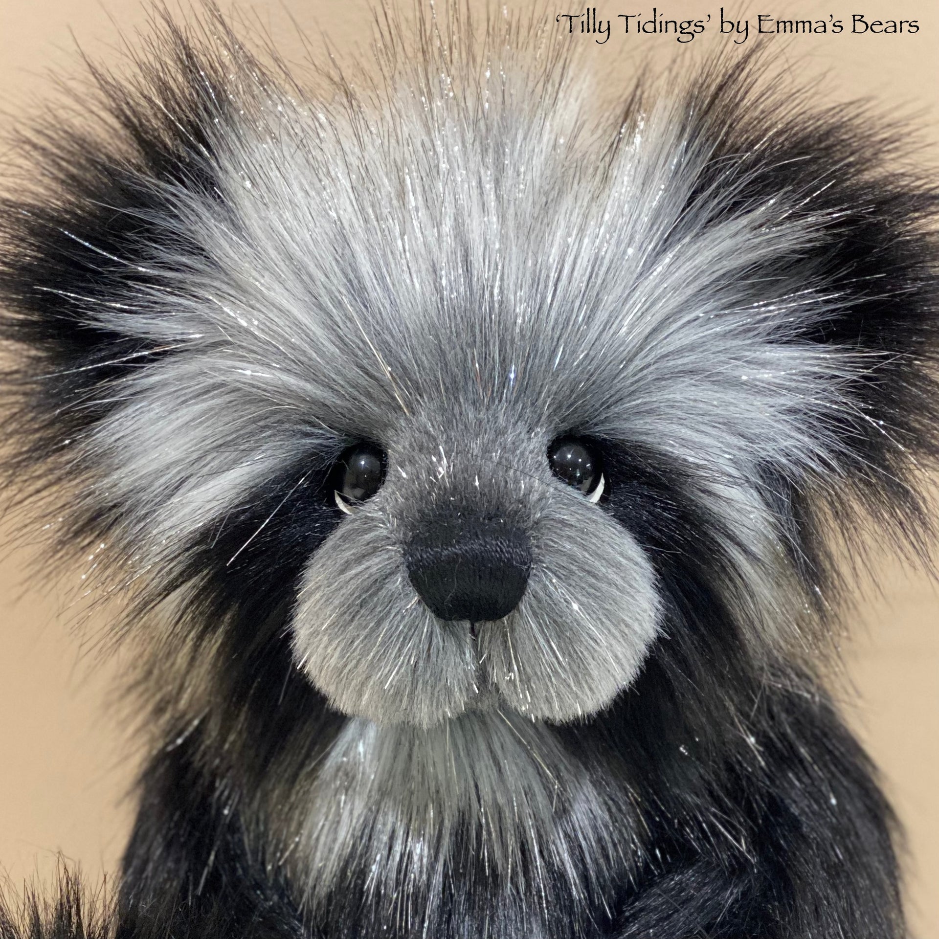 Tilly Tidings - 15" Christmas 2021 Faux Fur Artist Baby Bear by Emma's Bears - OOAK