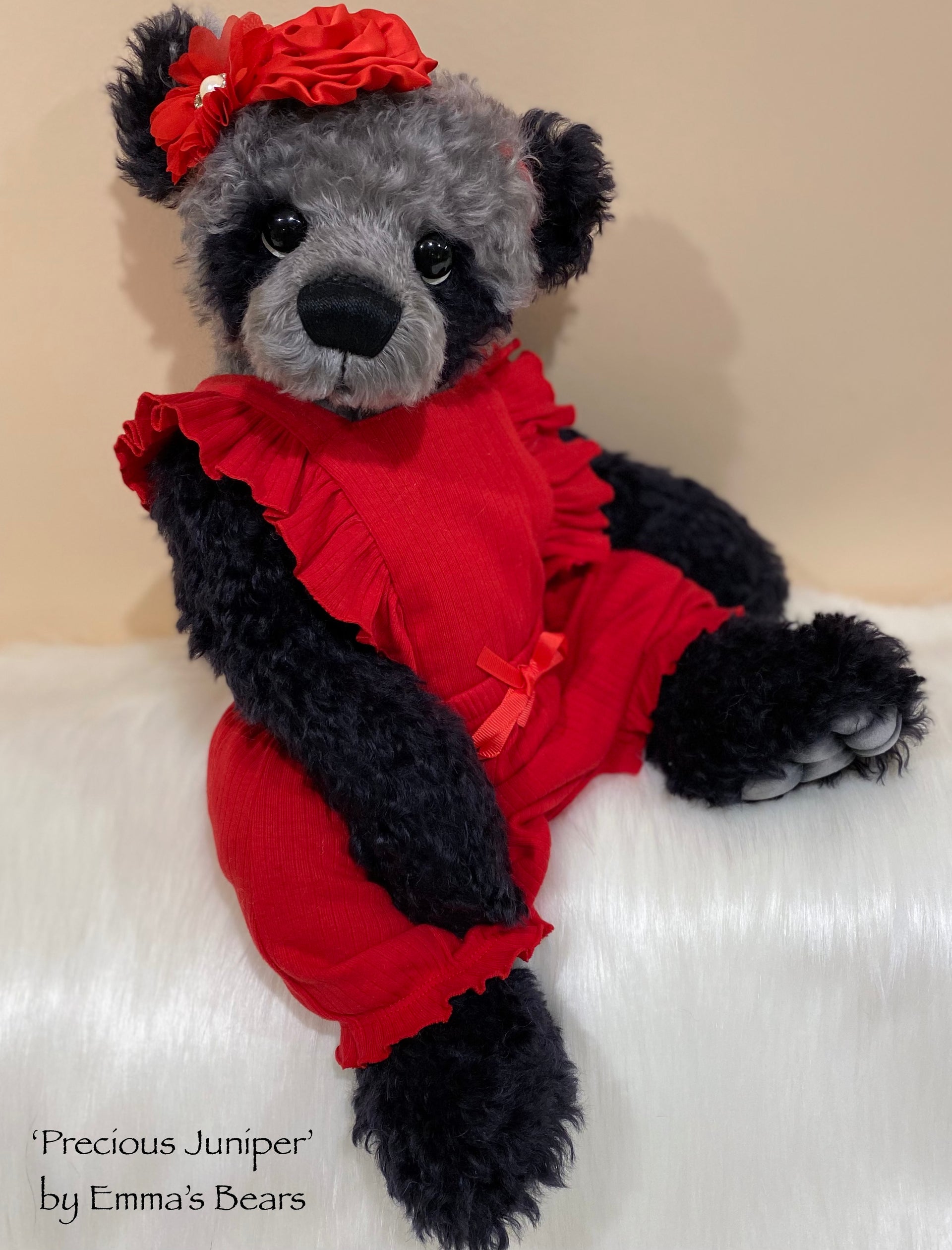 'Precious Juniper' - 21" Christmas 2021 Kid Mohair Artist Baby Bear by Emma's Bears - OOAK