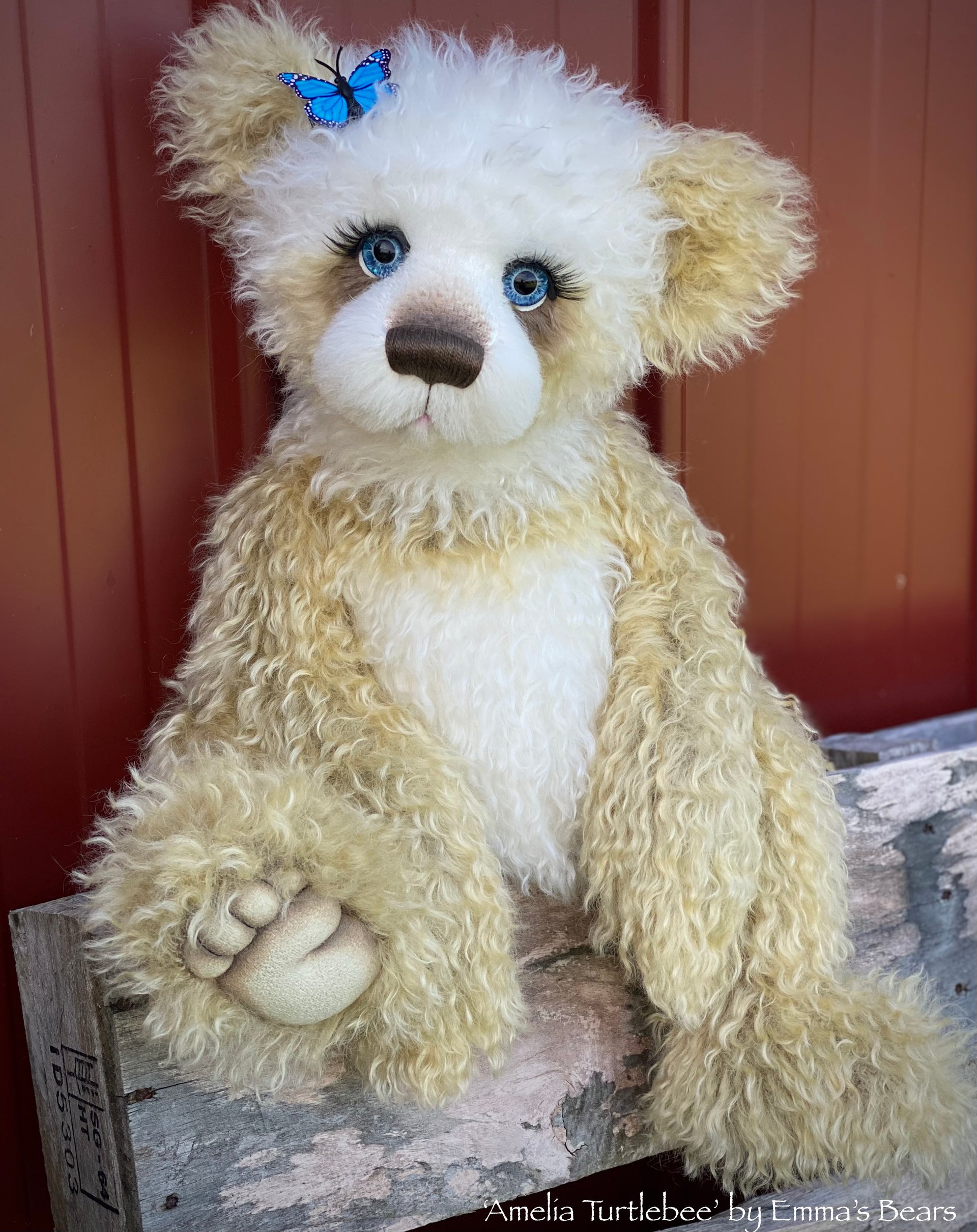 Amelia Turtlebee - 21" Curlylocks Mohair Artist Bear by Emma's Bears - OOAK