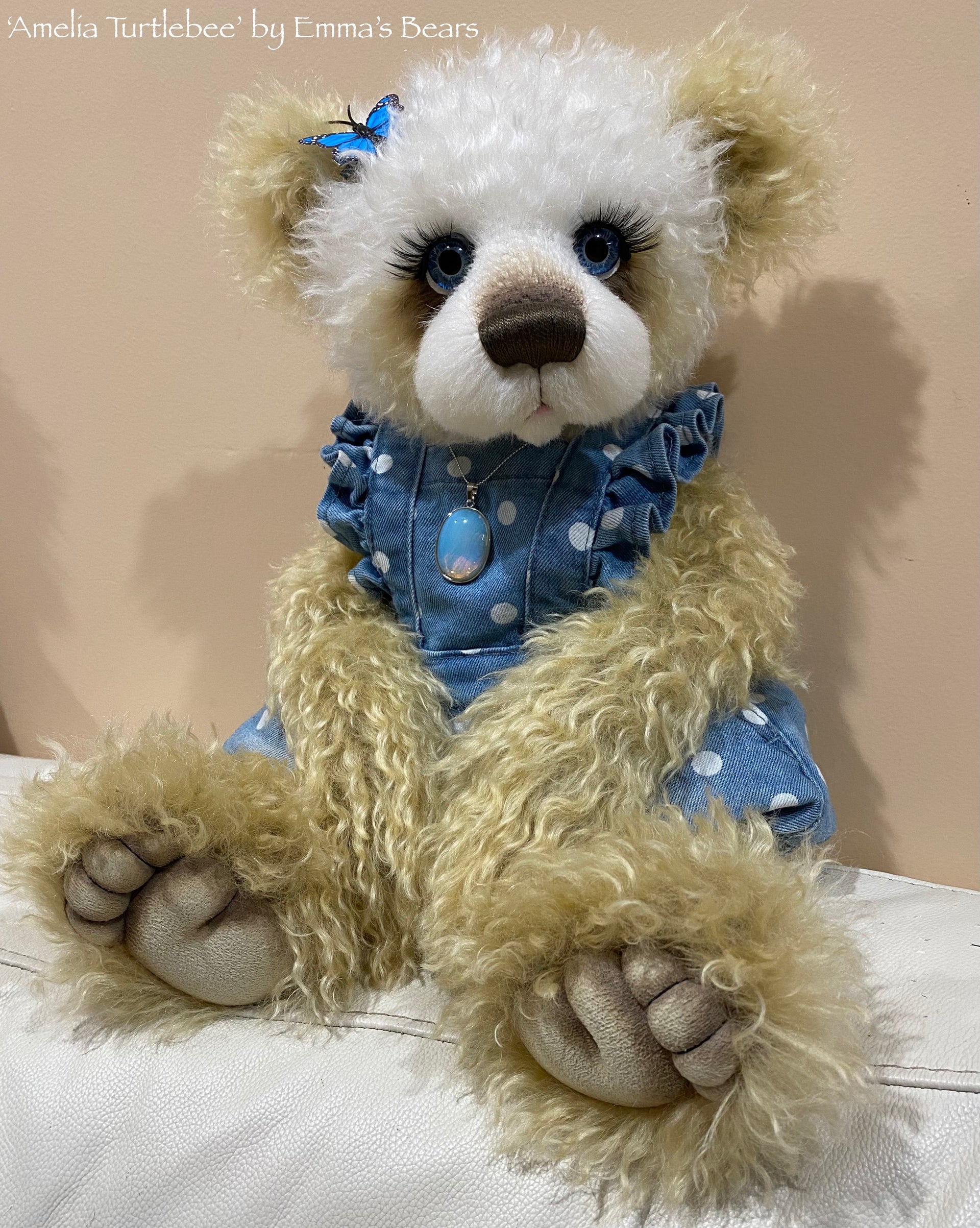 Amelia Turtlebee - 21" Curlylocks Mohair Artist Bear by Emma's Bears - OOAK