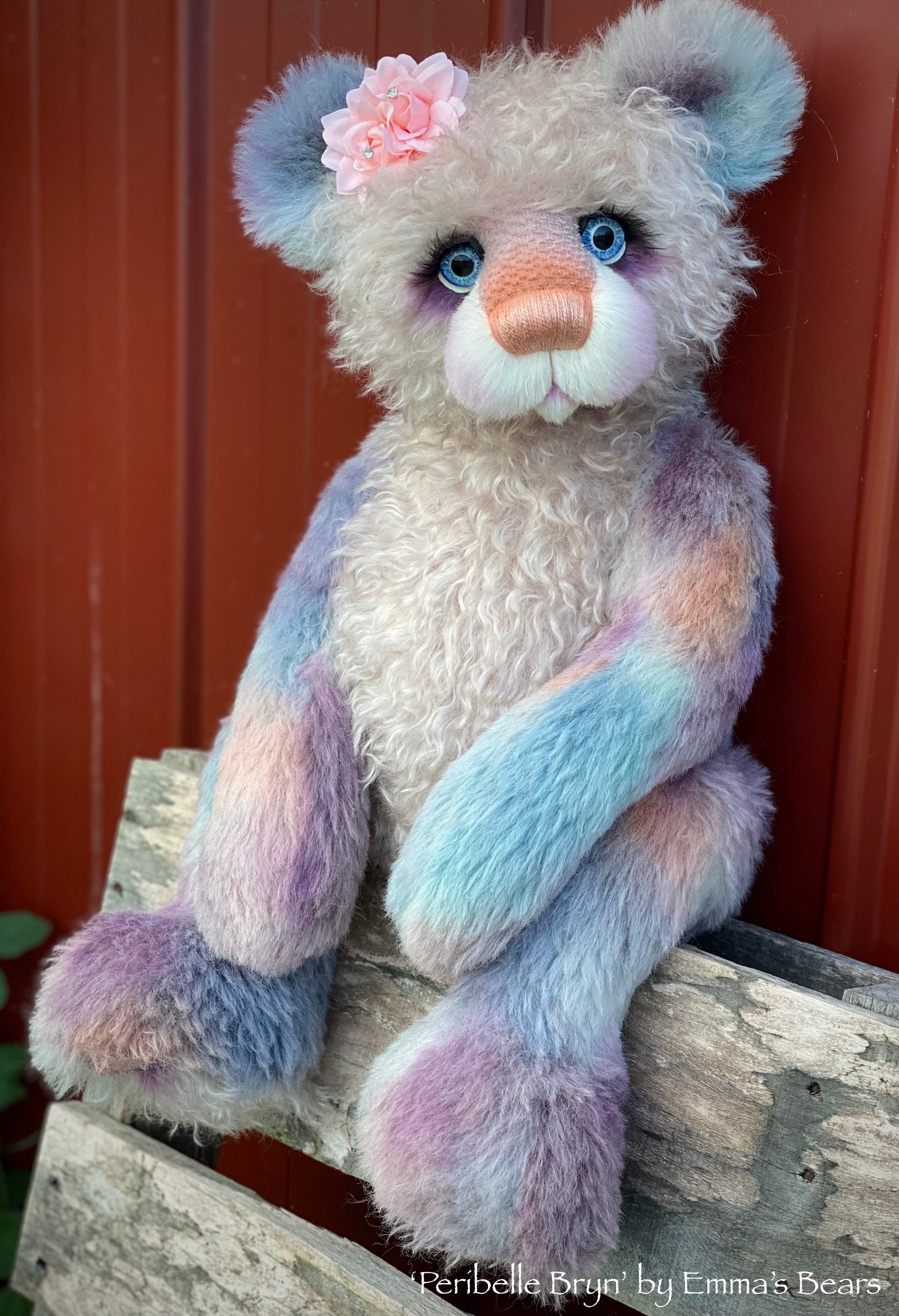Peribelle Bryn - 21" Hand-Dyed Alpaca Artist Bear by Emma's Bears - OOAK