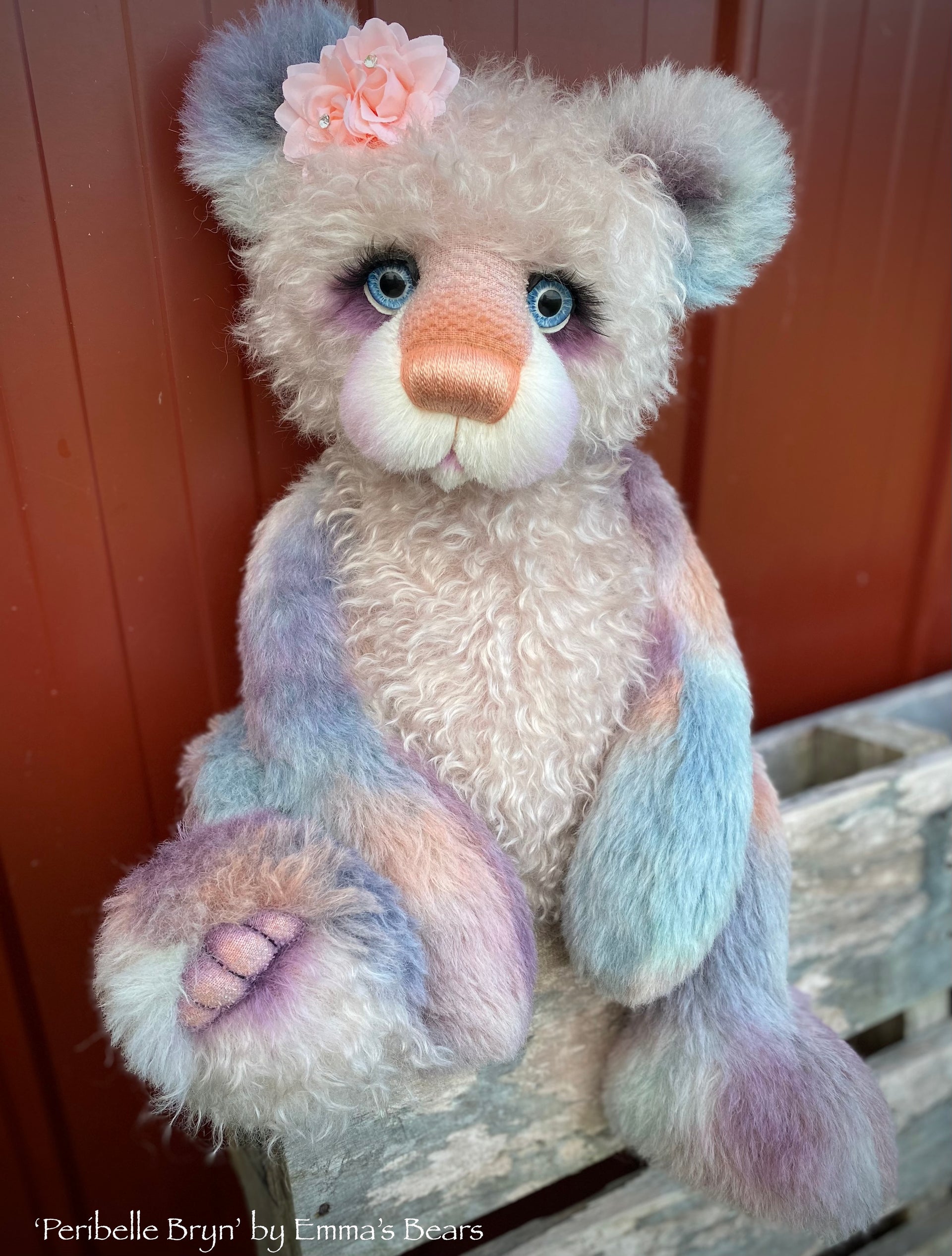 Peribelle Bryn - 21" Hand-Dyed Alpaca Artist Bear by Emma's Bears - OOAK