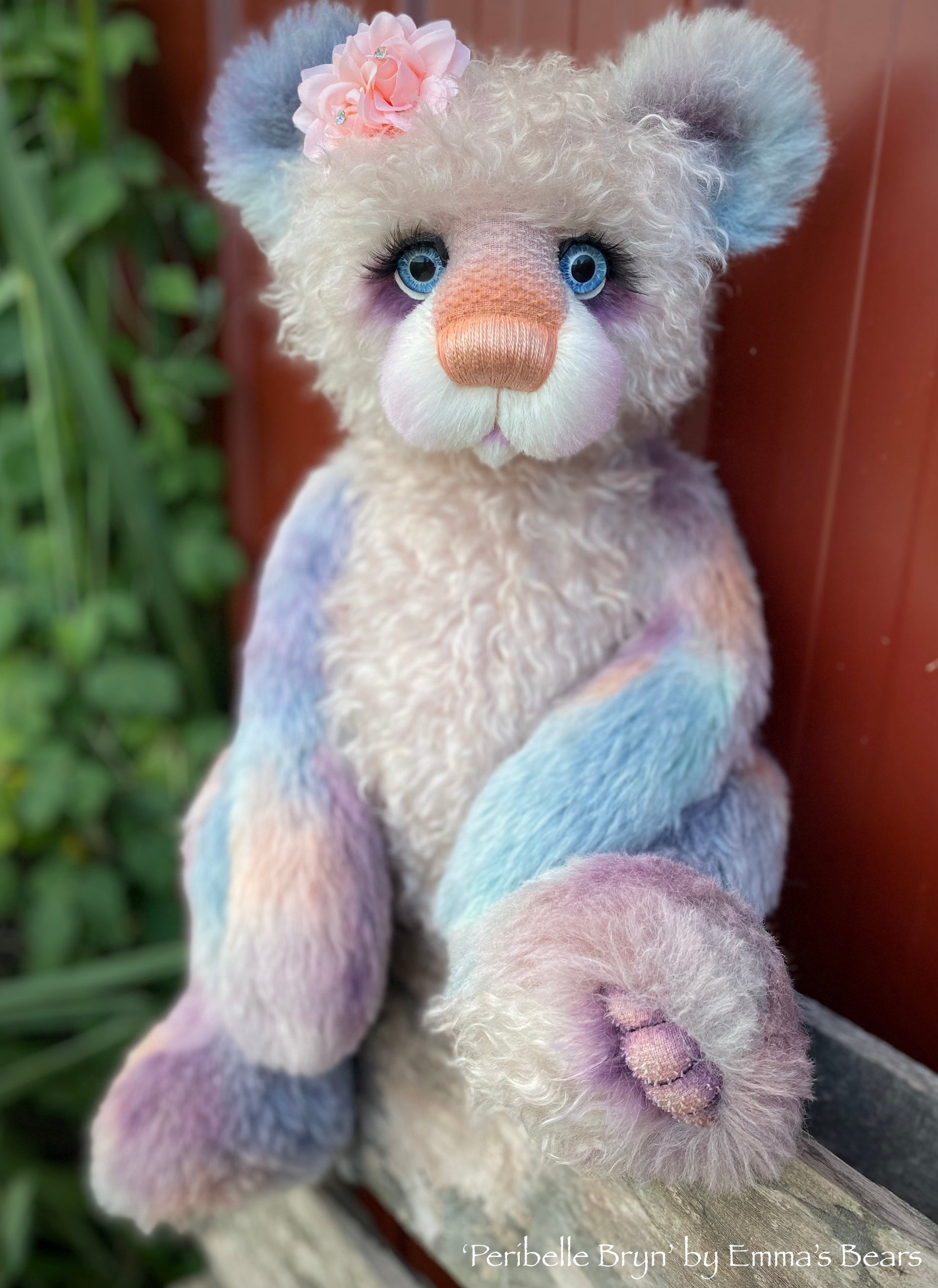 Peribelle Bryn - 21" Hand-Dyed Alpaca Artist Bear by Emma's Bears - OOAK