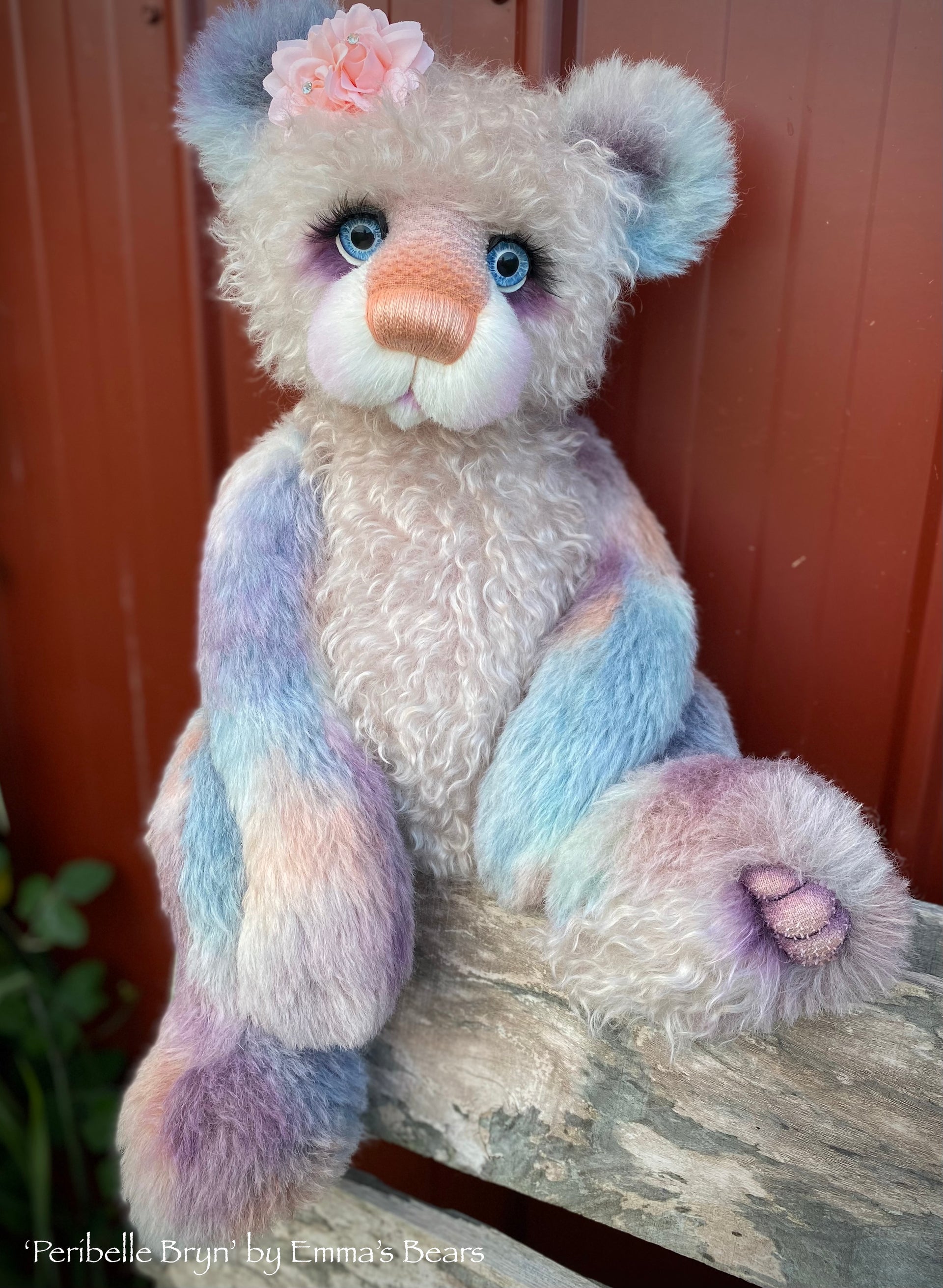 Peribelle Bryn - 21" Hand-Dyed Alpaca Artist Bear by Emma's Bears - OOAK