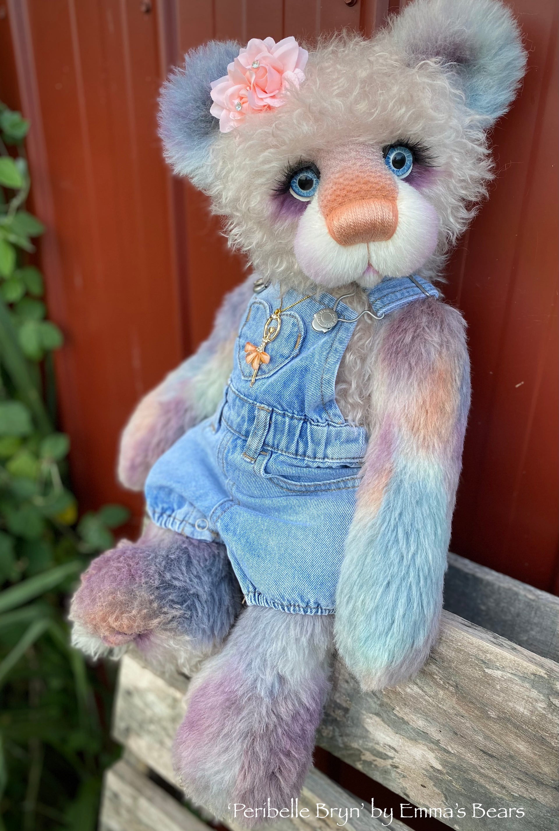 Peribelle Bryn - 21" Hand-Dyed Alpaca Artist Bear by Emma's Bears - OOAK