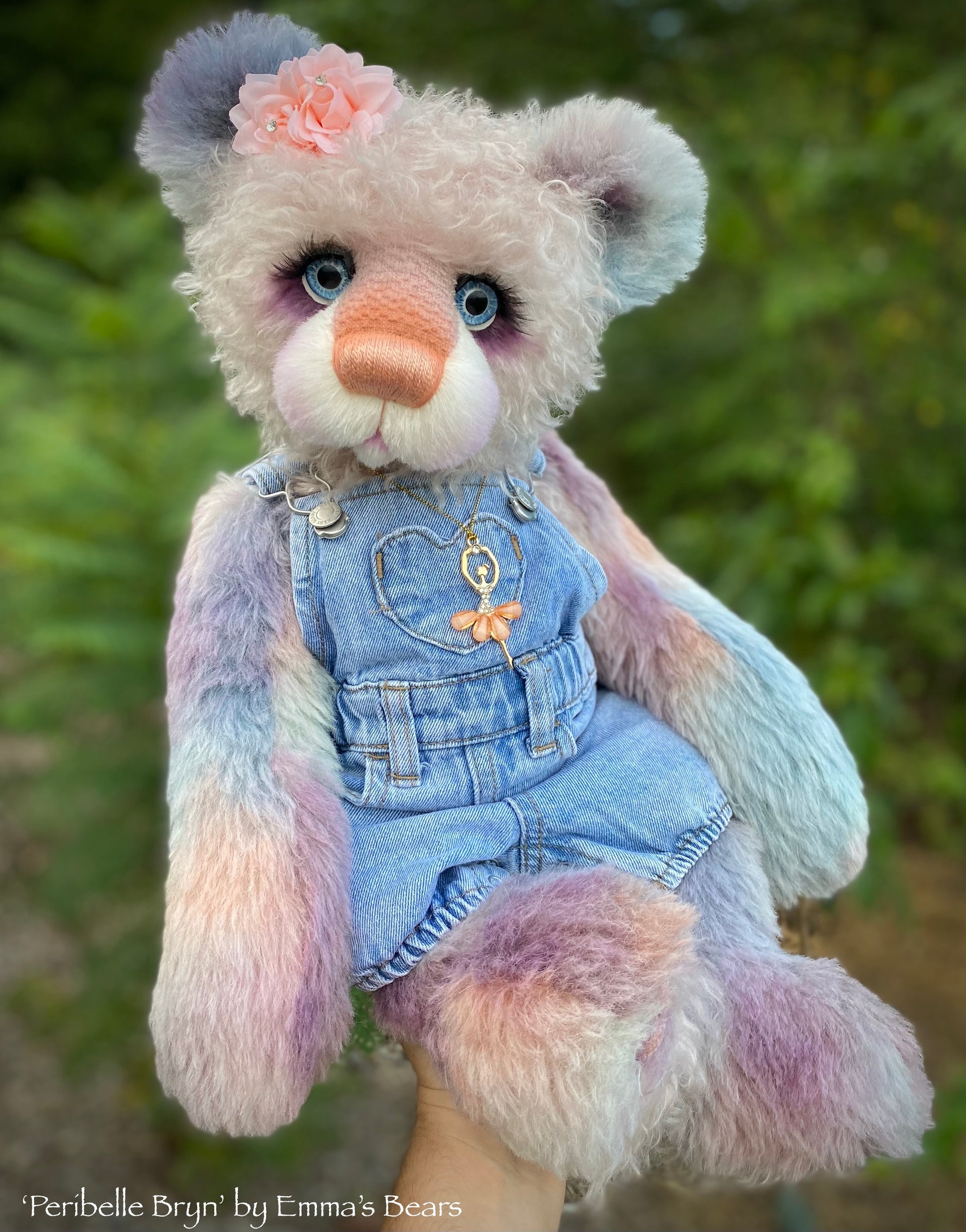 Peribelle Bryn - 21" Hand-Dyed Alpaca Artist Bear by Emma's Bears - OOAK