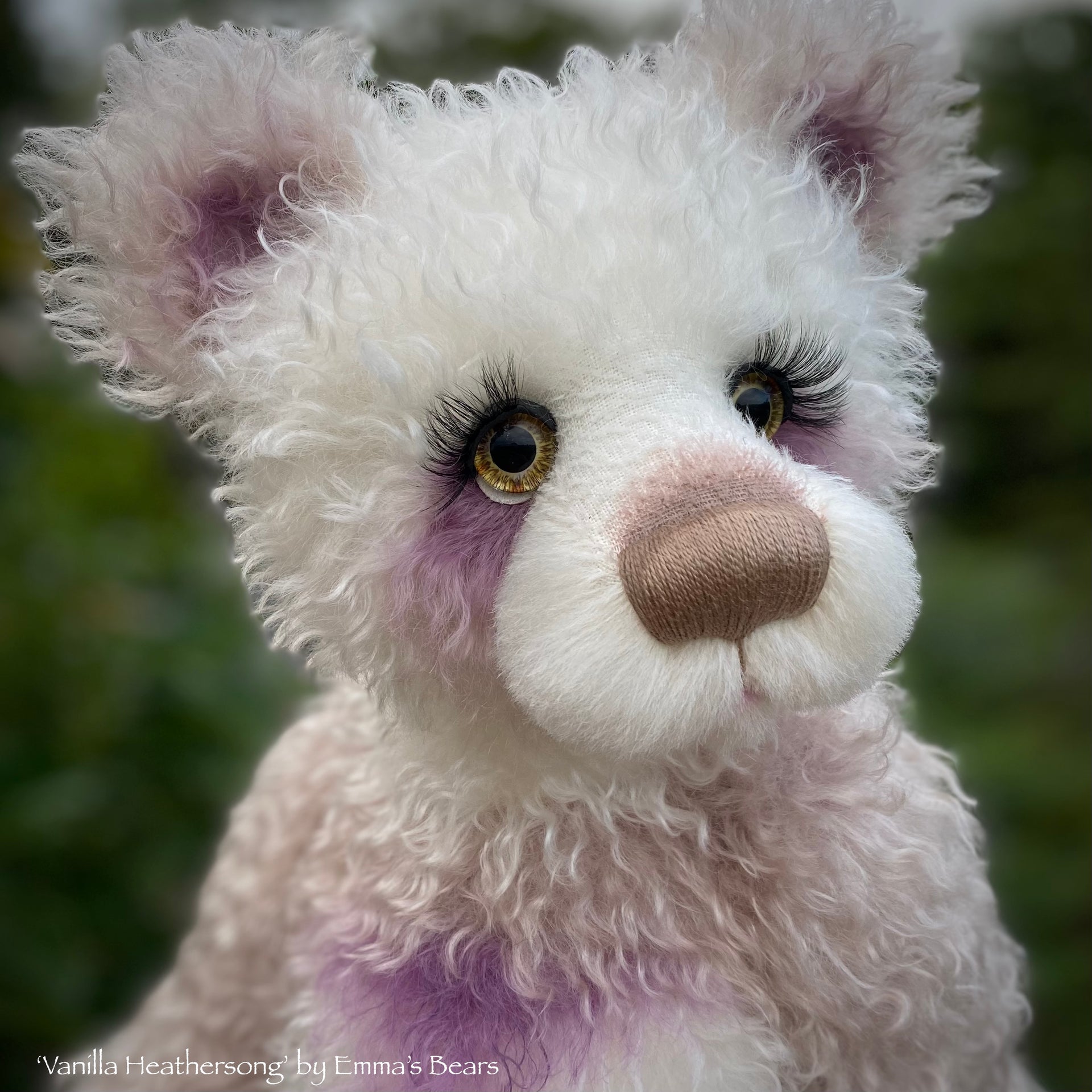 Vanilla Heathersong - 21" Hand-Dyed Mohair Artist Bear by Emma's Bears - OOAK