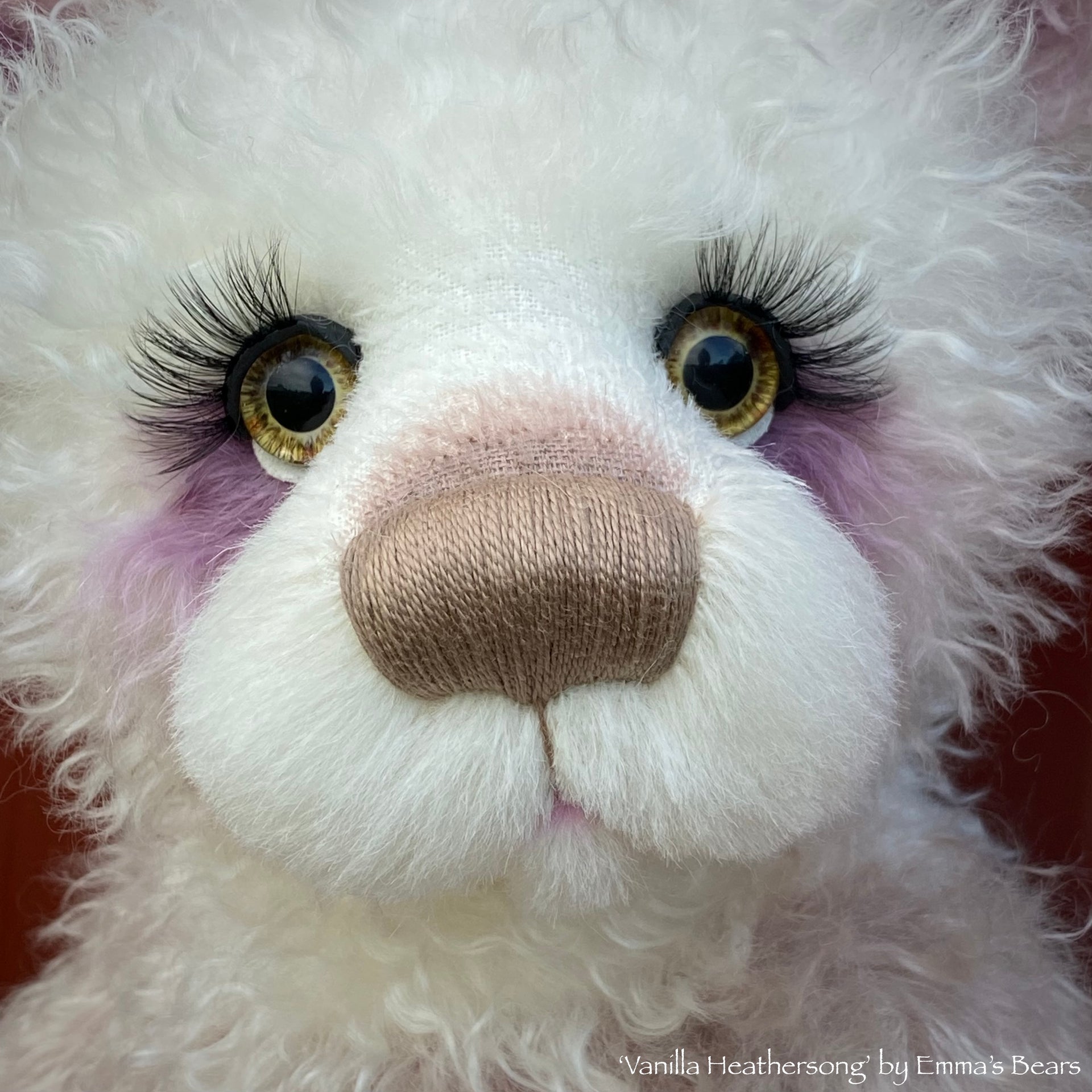 Vanilla Heathersong - 21" Hand-Dyed Mohair Artist Bear by Emma's Bears - OOAK