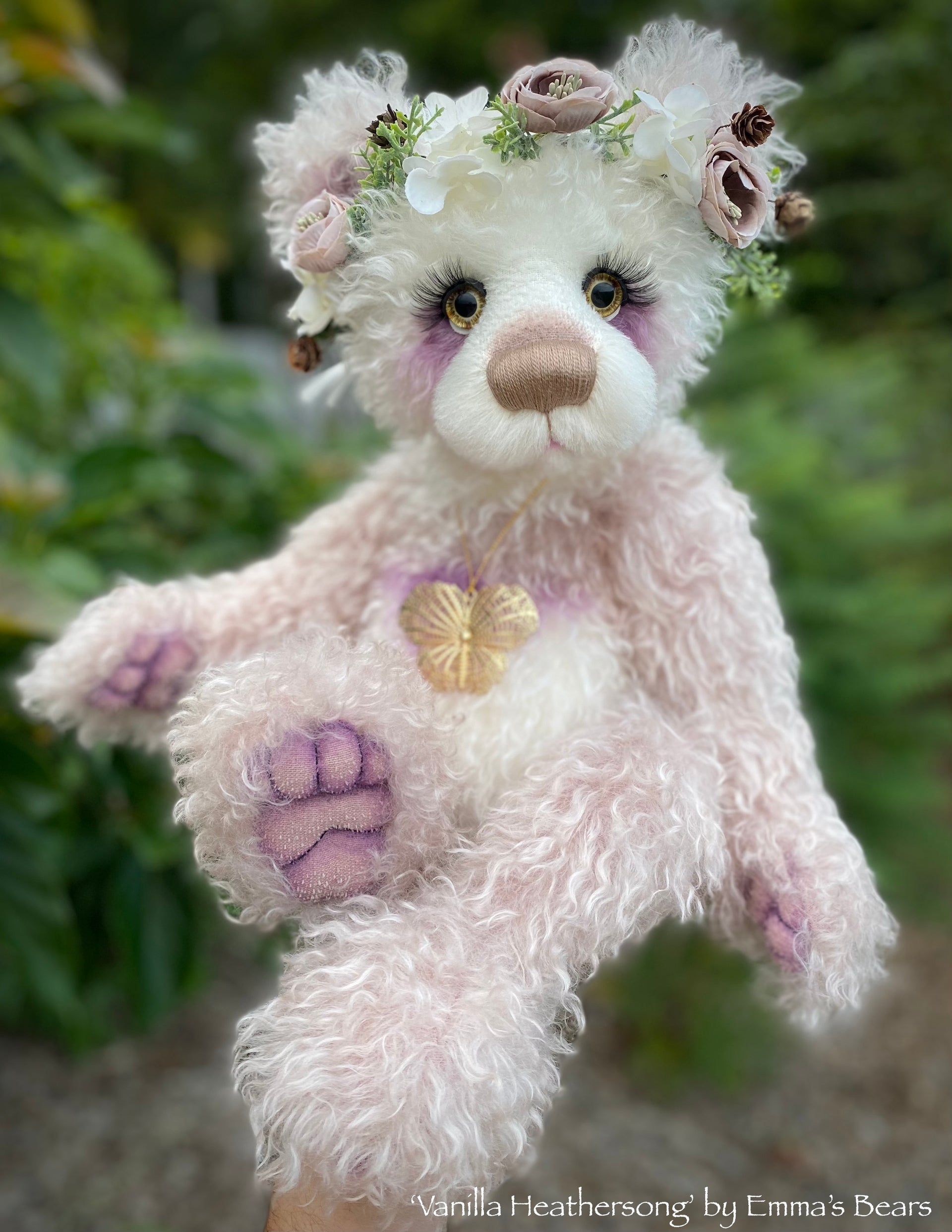 Vanilla Heathersong - 21" Hand-Dyed Mohair Artist Bear by Emma's Bears - OOAK