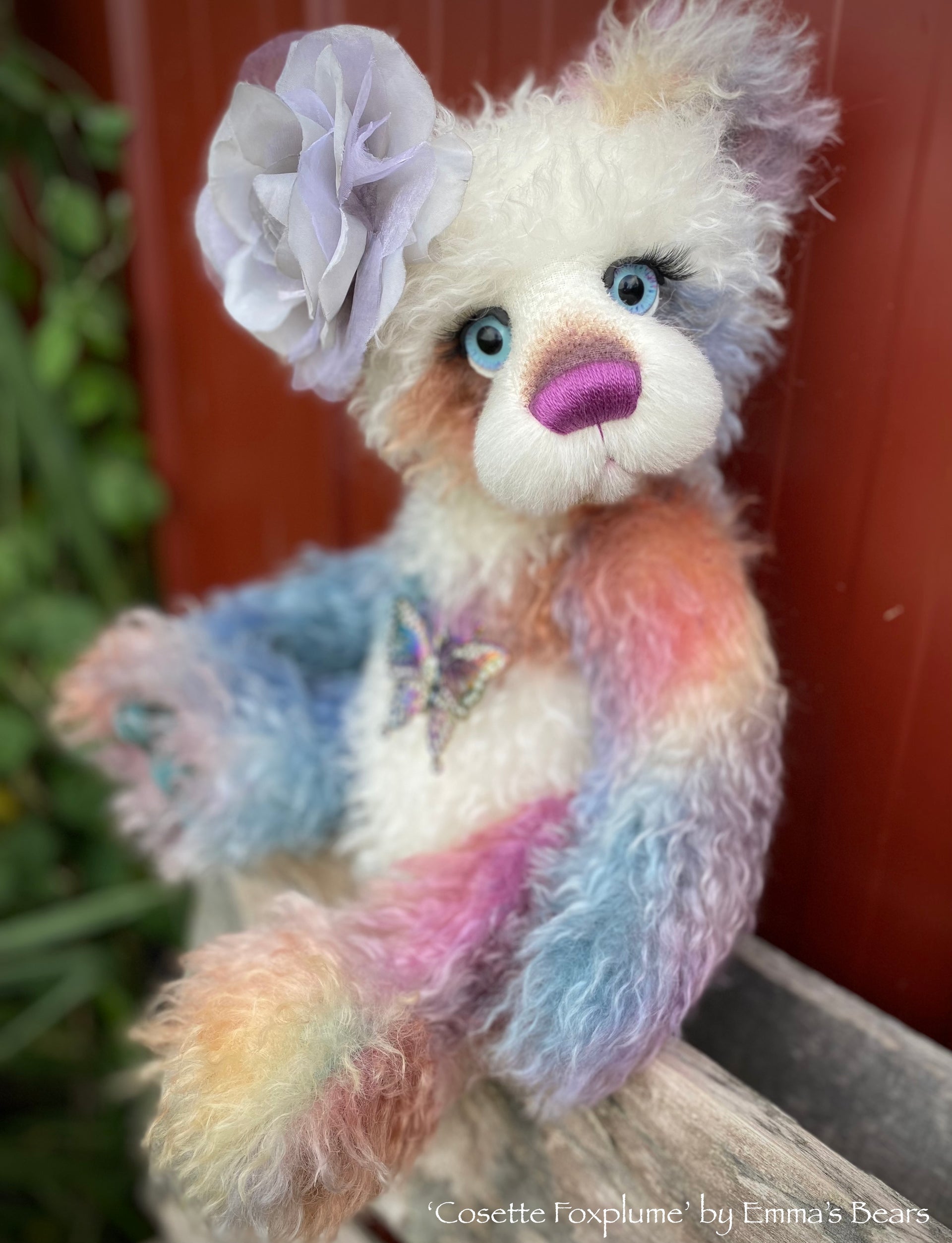 Cosette Foxplume - 18" Hand-Dyed Mohair Artist Bear by Emma's Bears - OOAK