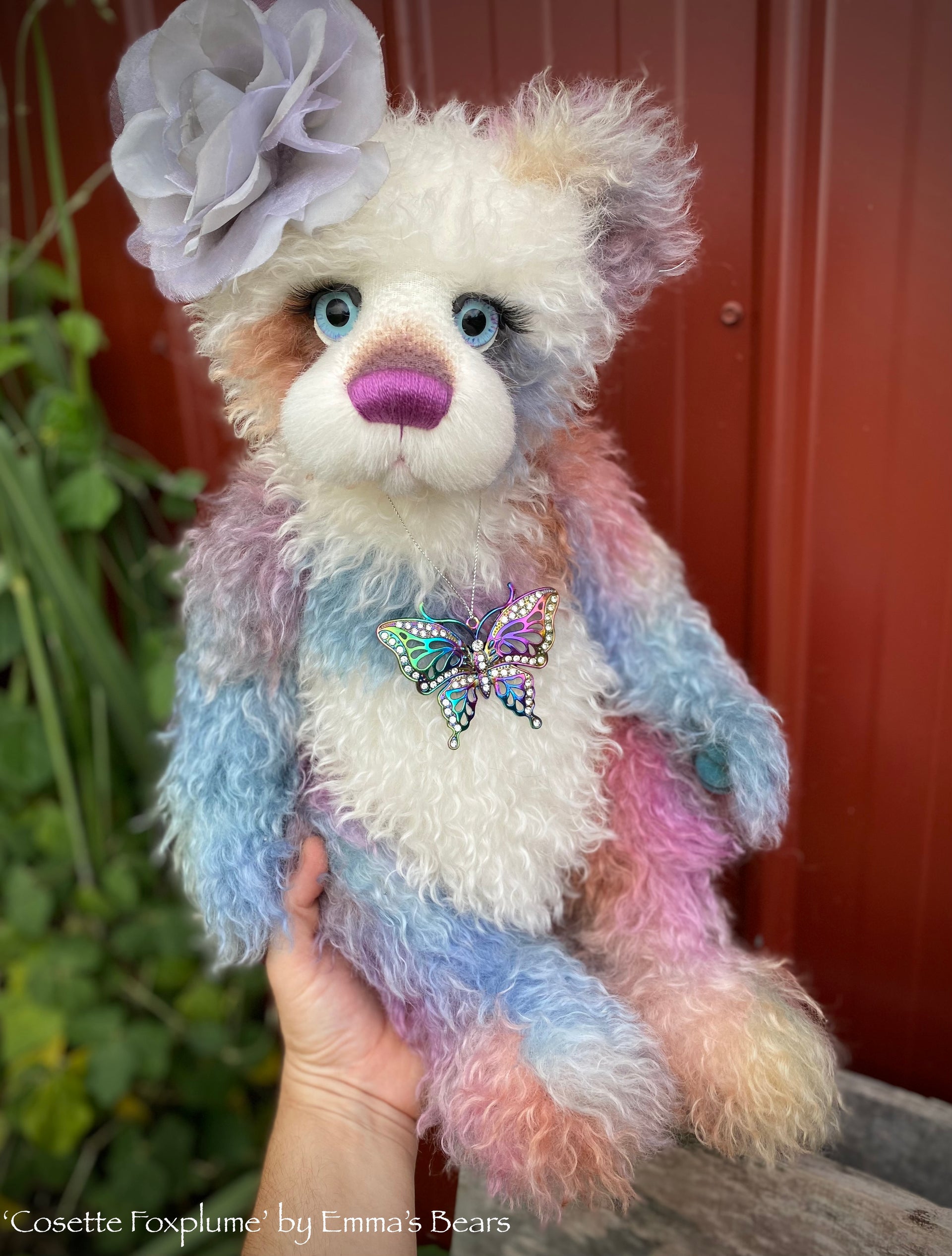 Cosette Foxplume - 18" Hand-Dyed Mohair Artist Bear by Emma's Bears - OOAK