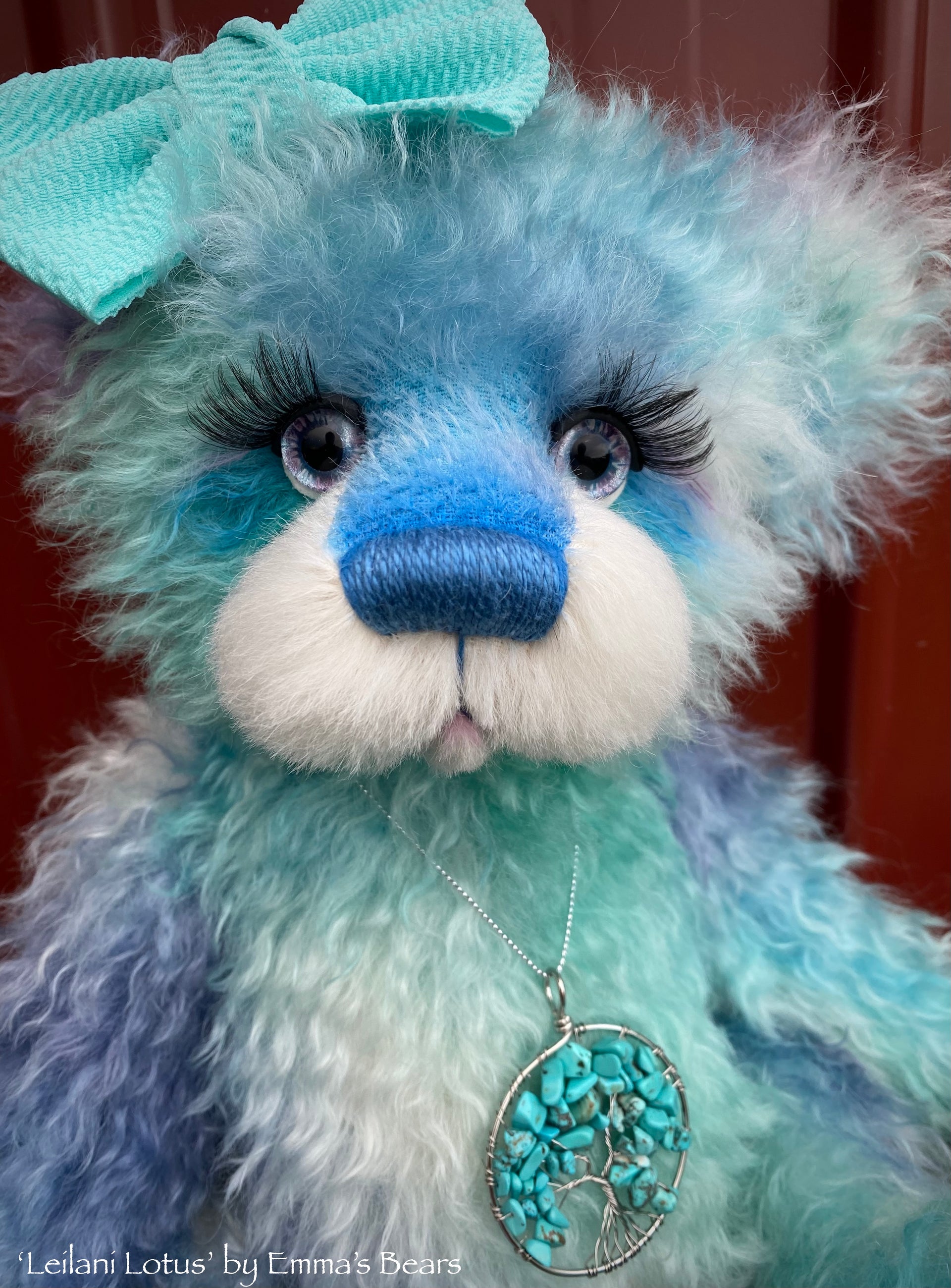 Leilani Lotus - 18" Hand-Dyed Mohair Artist Bear by Emma's Bears - OOAK