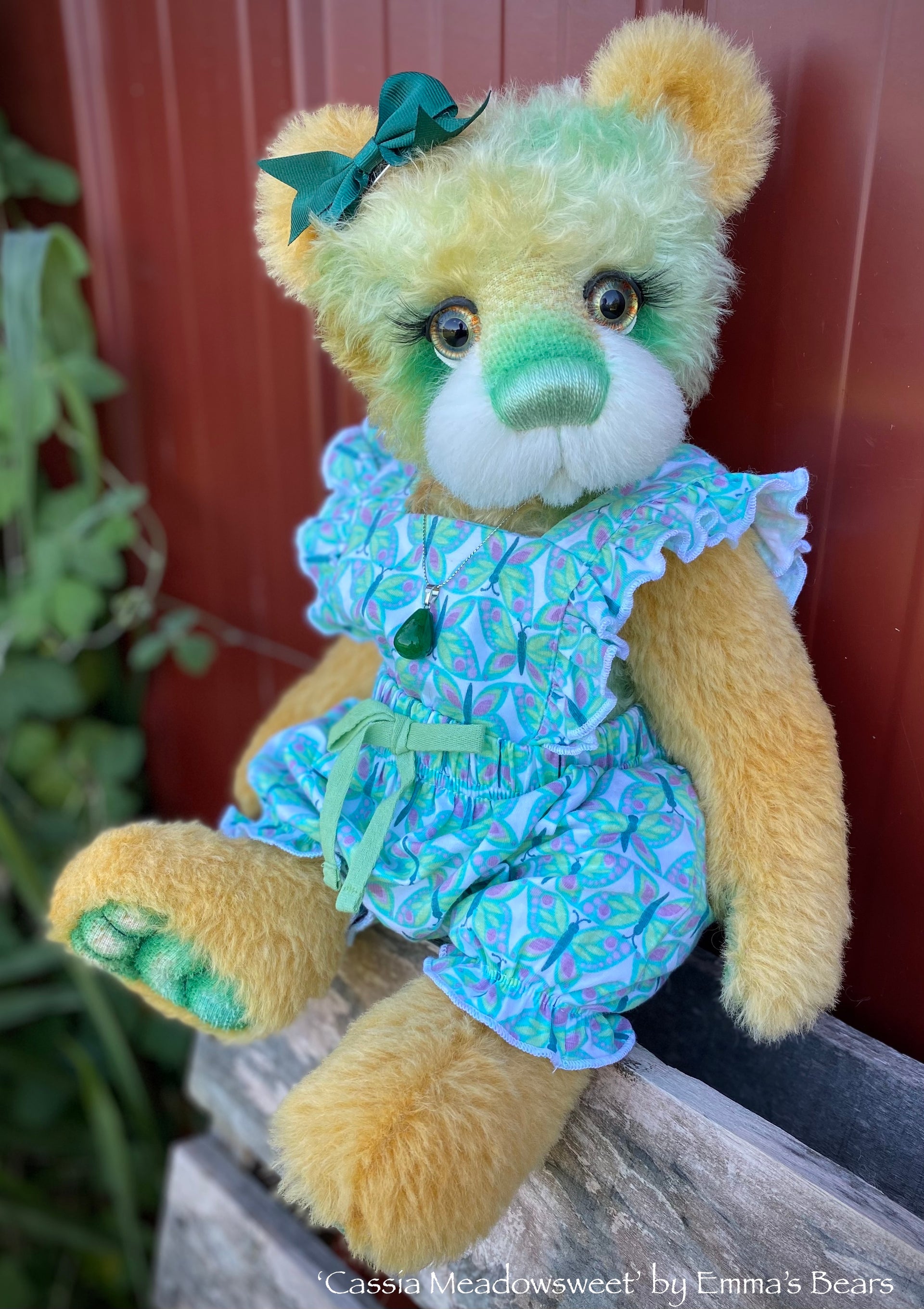 Cassia Meadowsweet - 18" Hand-Dyed Mohair Artist Bear by Emma's Bears - OOAK