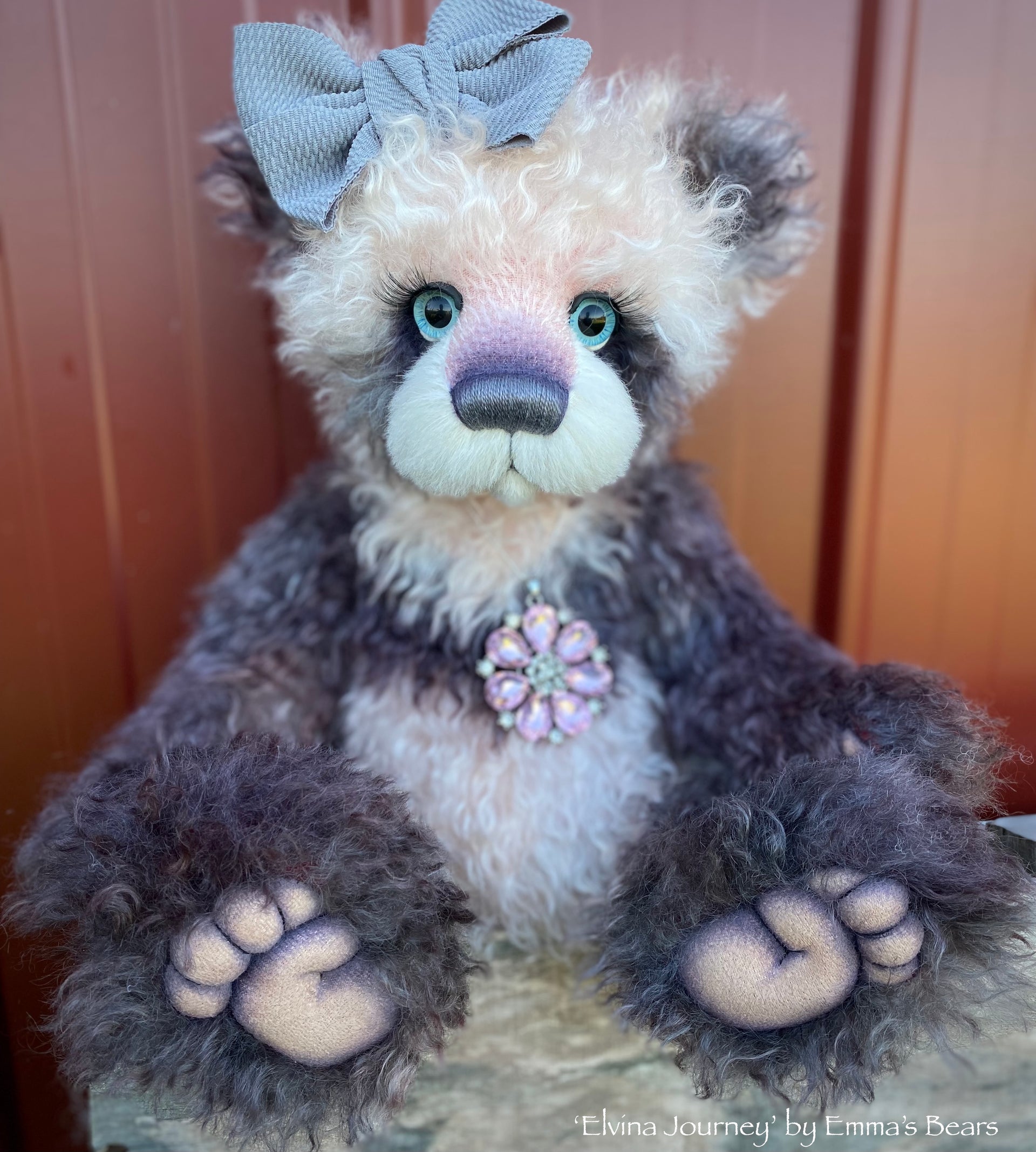 Elvina Journey - 18" Hand-Dyed Mohair Artist Bear by Emma's Bears - OOAK