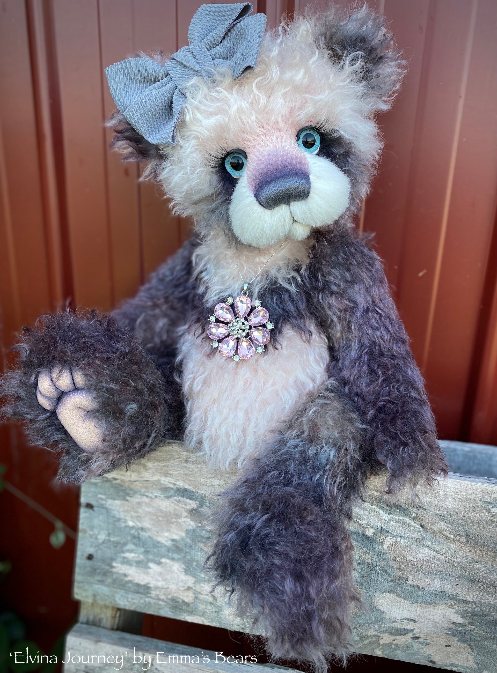 Elvina Journey - 18" Hand-Dyed Mohair Artist Bear by Emma's Bears - OOAK