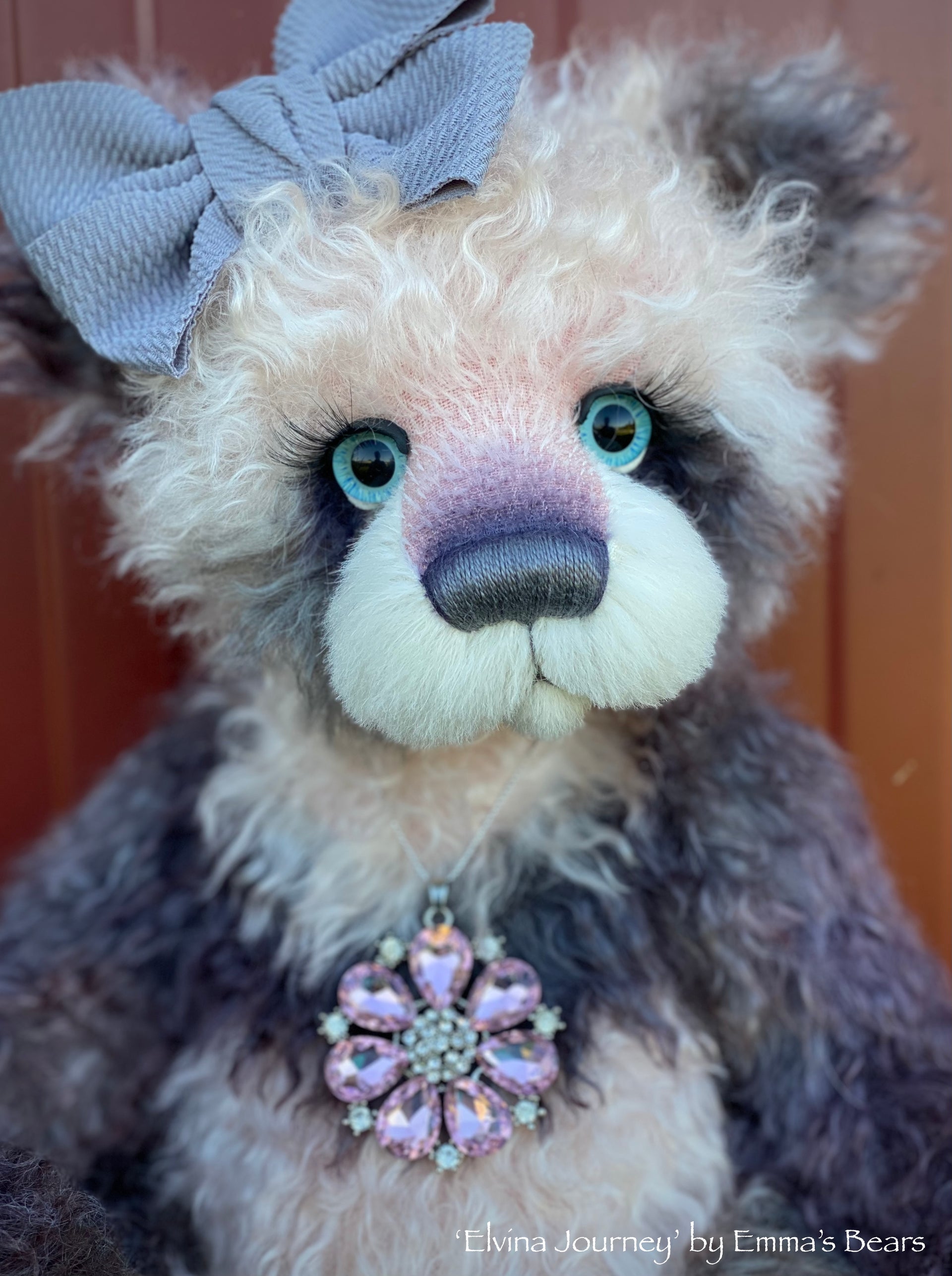 Elvina Journey - 18" Hand-Dyed Mohair Artist Bear by Emma's Bears - OOAK