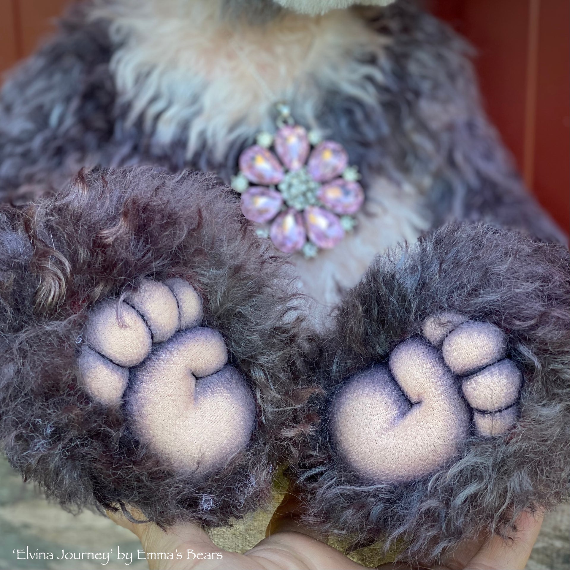 Elvina Journey - 18" Hand-Dyed Mohair Artist Bear by Emma's Bears - OOAK