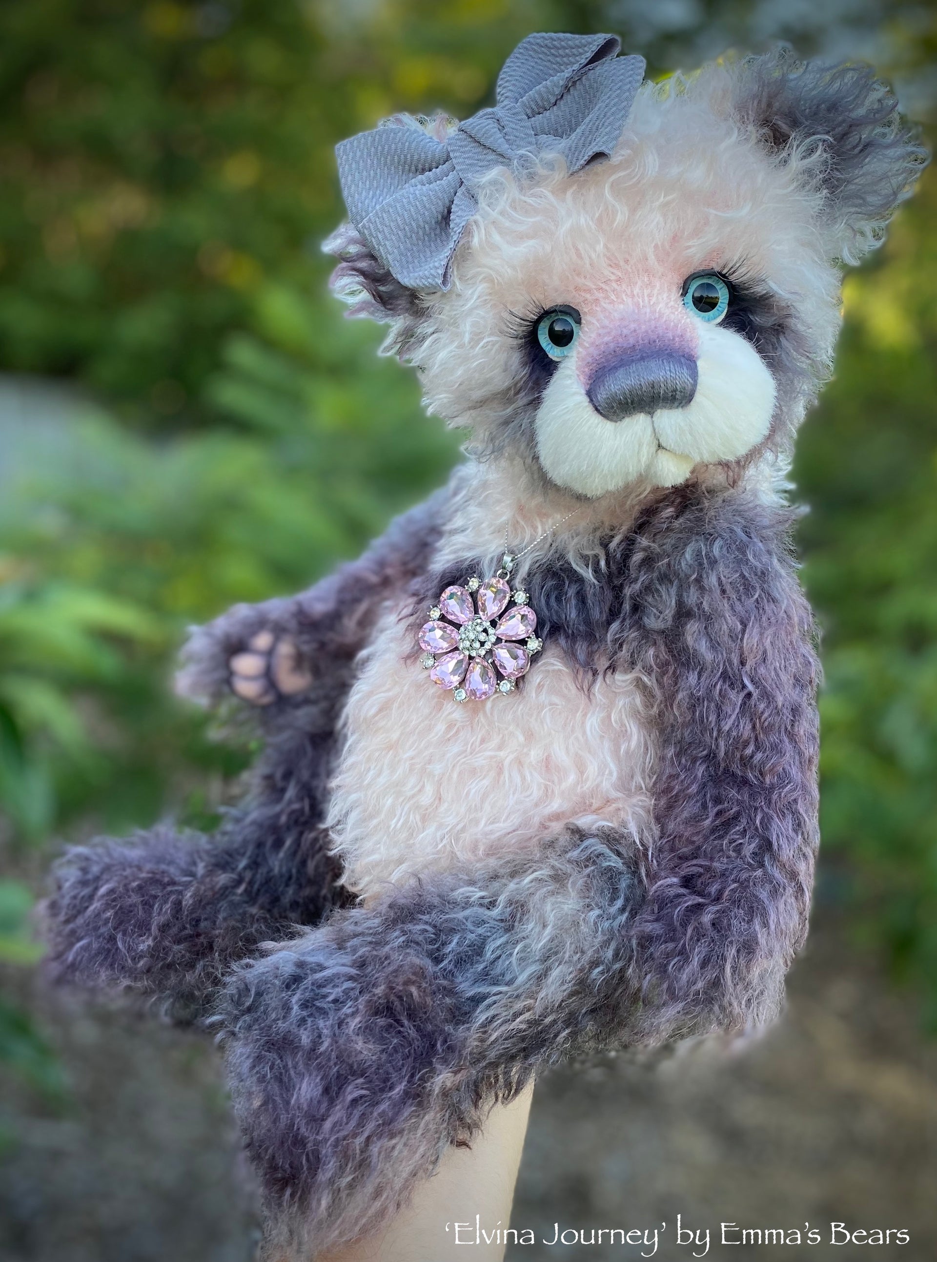 Elvina Journey - 18" Hand-Dyed Mohair Artist Bear by Emma's Bears - OOAK