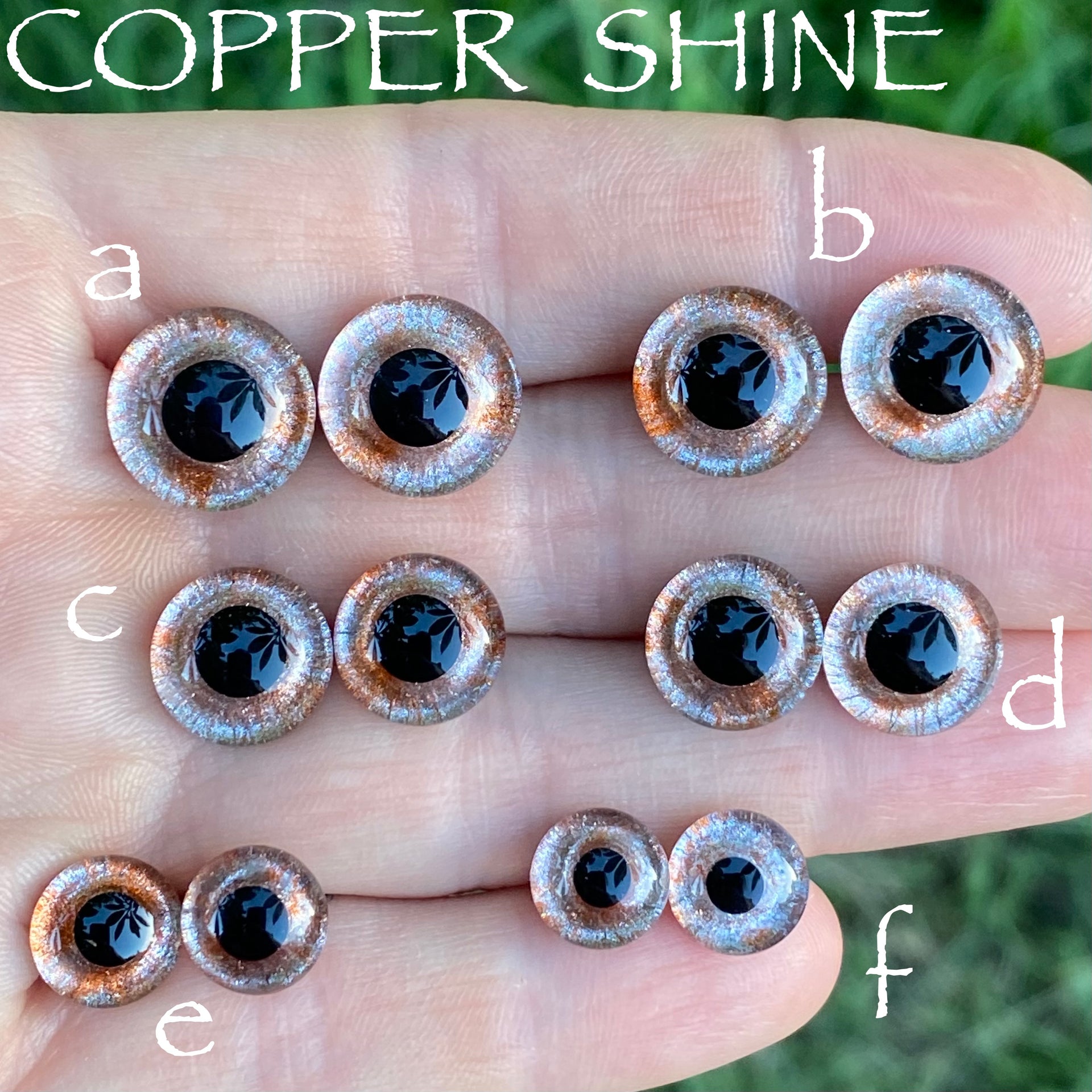 Hand Painted Eyes - Copper Shine