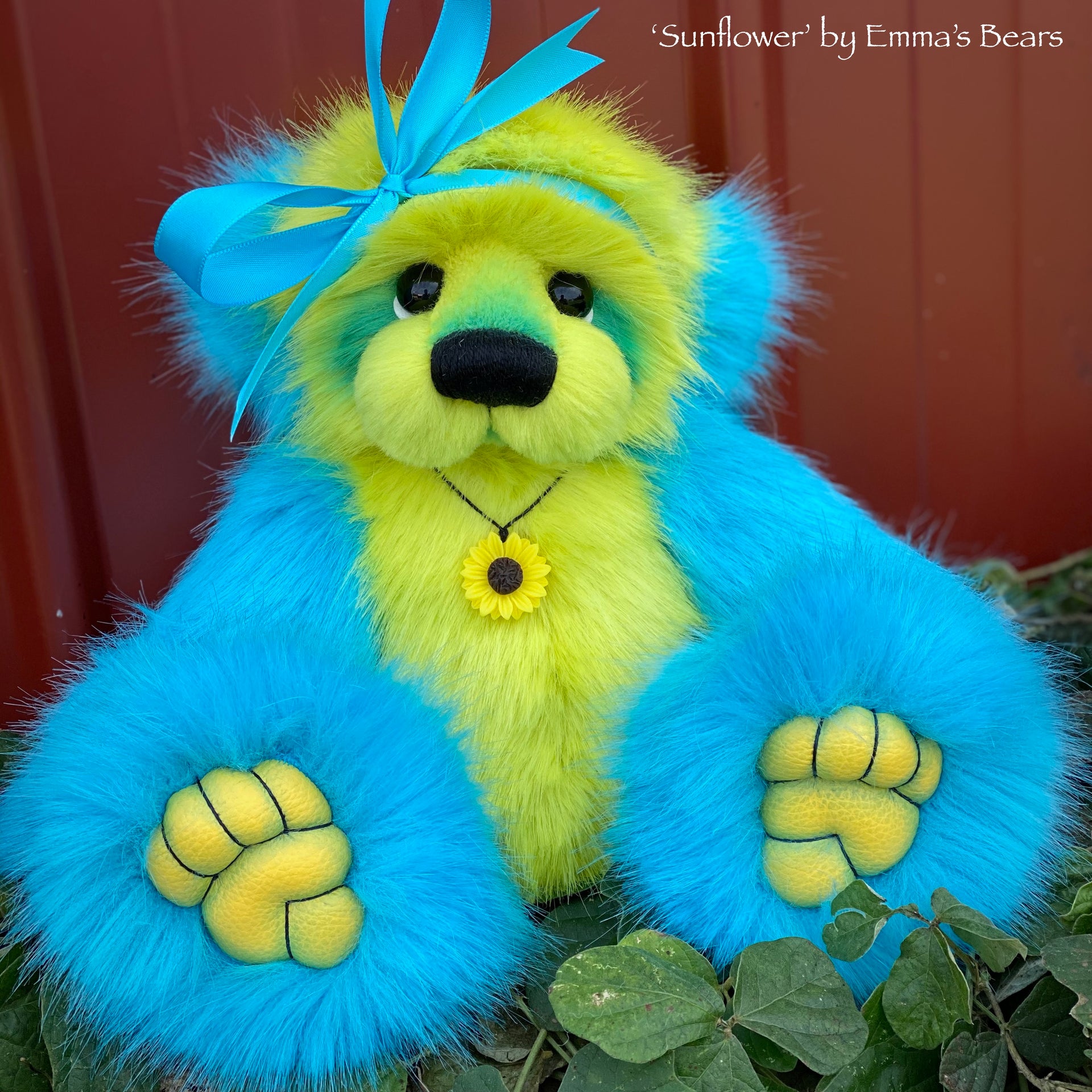 Sunflower - 12" faux fur artist bear by Emmas Bears - OOAK