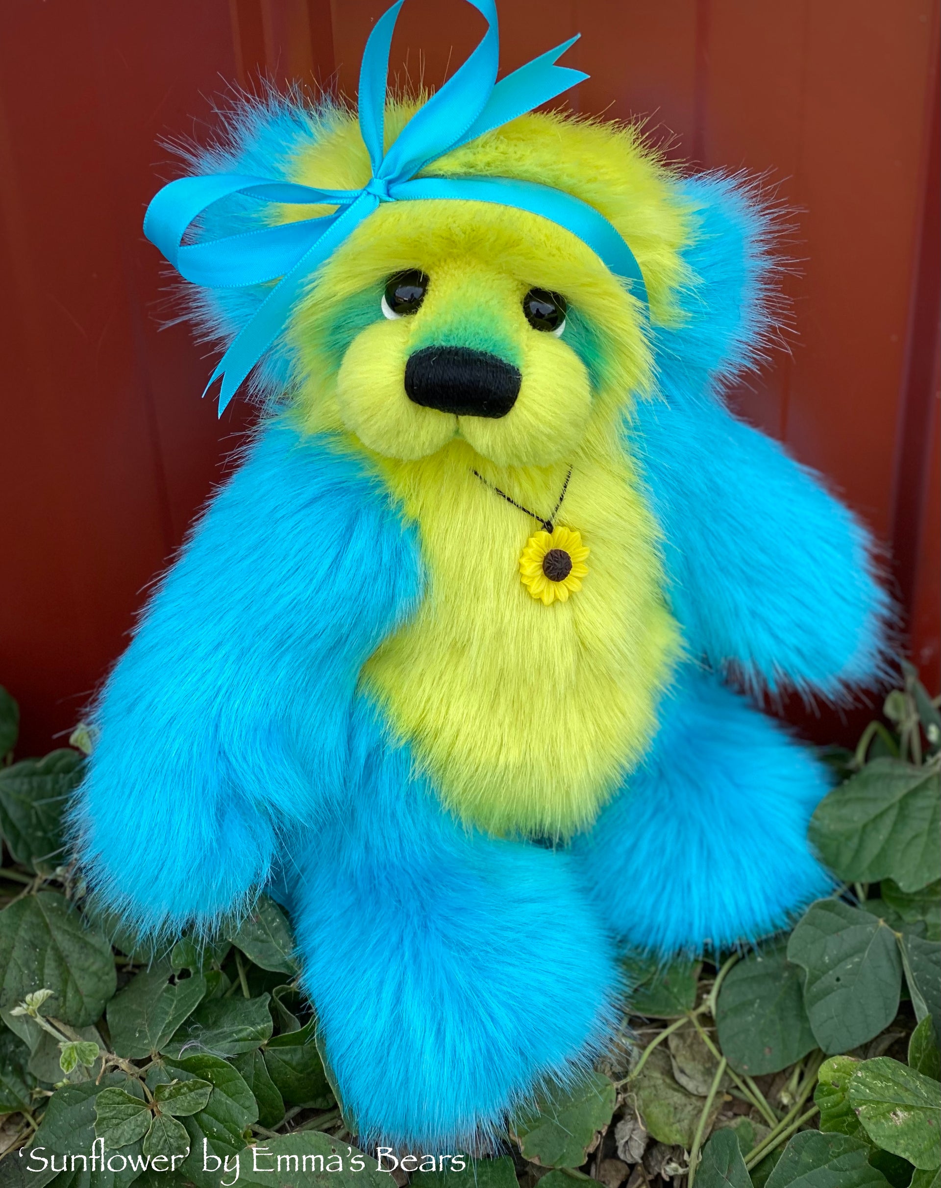 Sunflower - 12" faux fur artist bear by Emmas Bears - OOAK