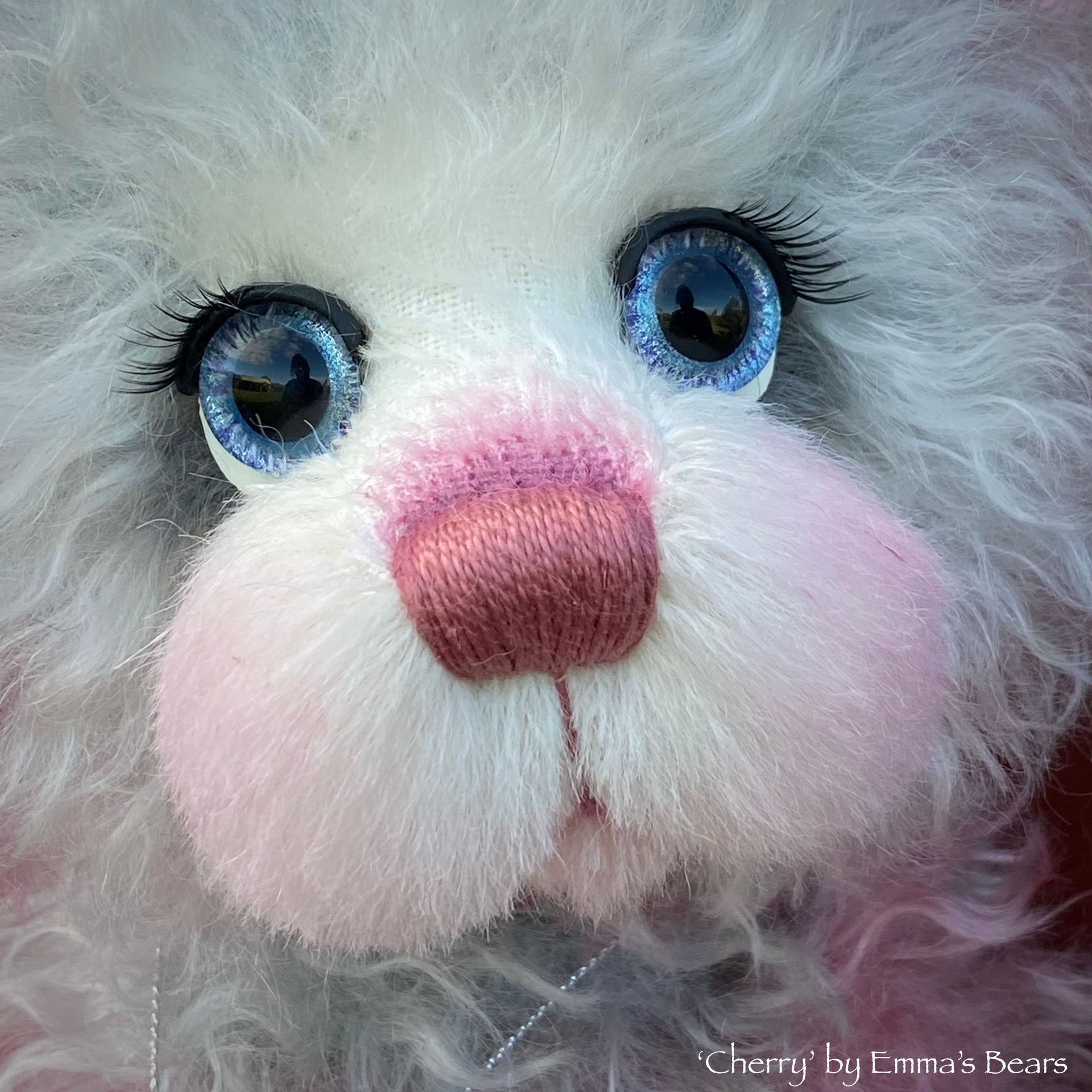 Cherry - 16" Hand-dyed Curlylocks Mohair Artist Bear by Emma's Bears - OOAK