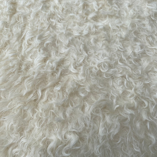 LIMITED Ivory Shaggy - 38mm Distressed Mohair