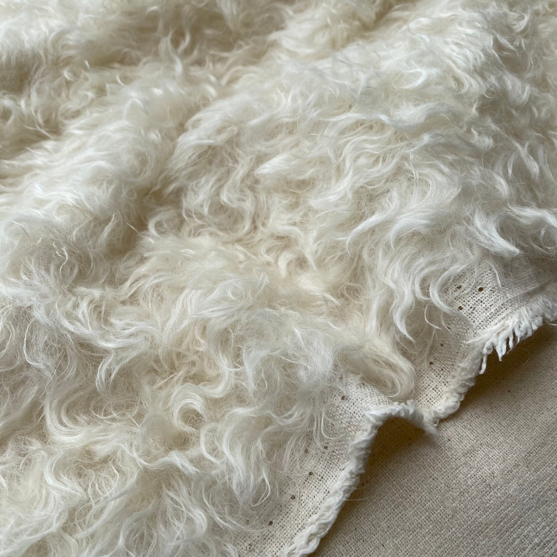 LIMITED Ivory Shaggy - 38mm Distressed Mohair