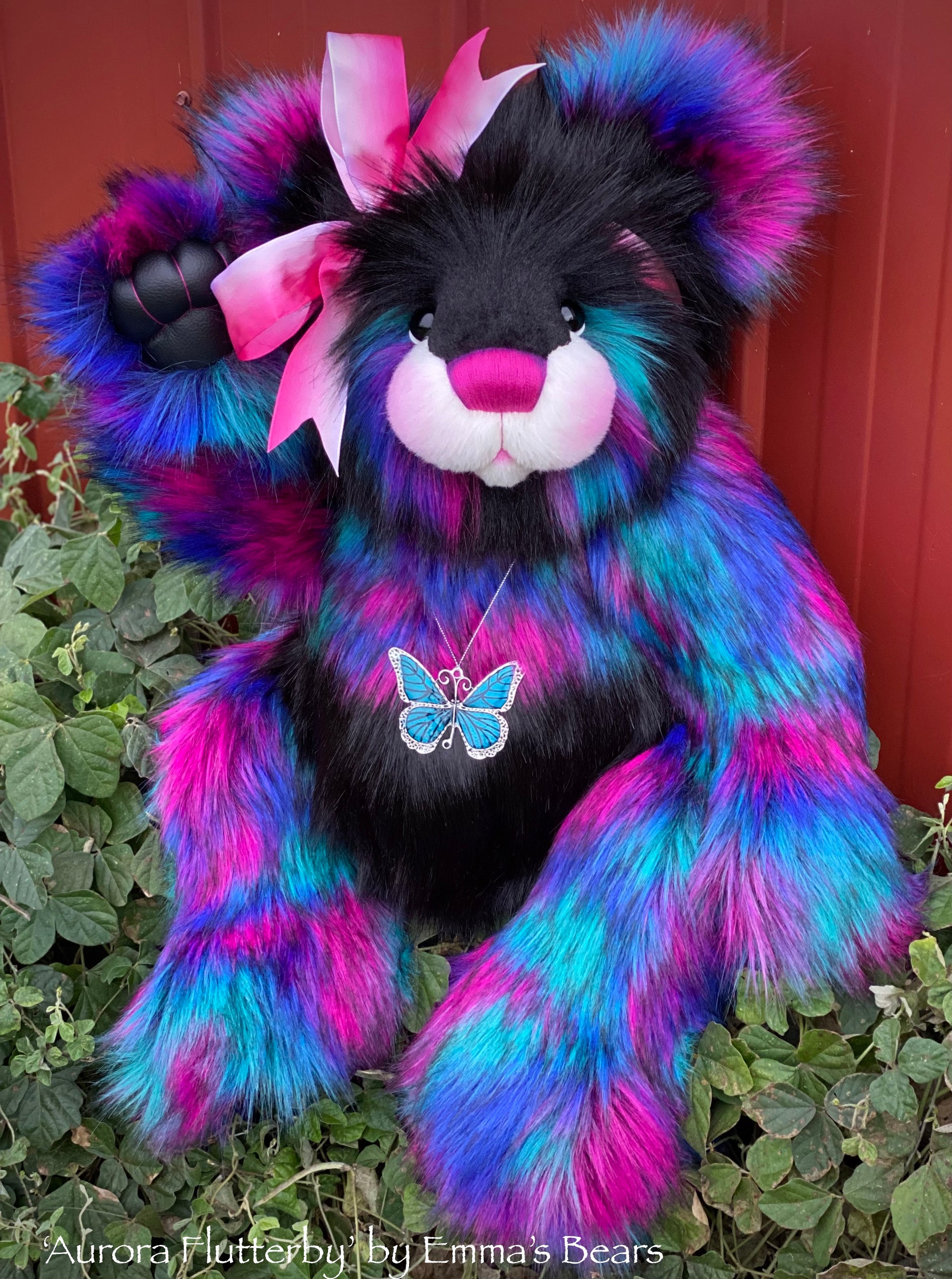 Aurora Flutterby - 29" Faux Fur and Alpaca Artist Bear by Emmas Bears - OOAK