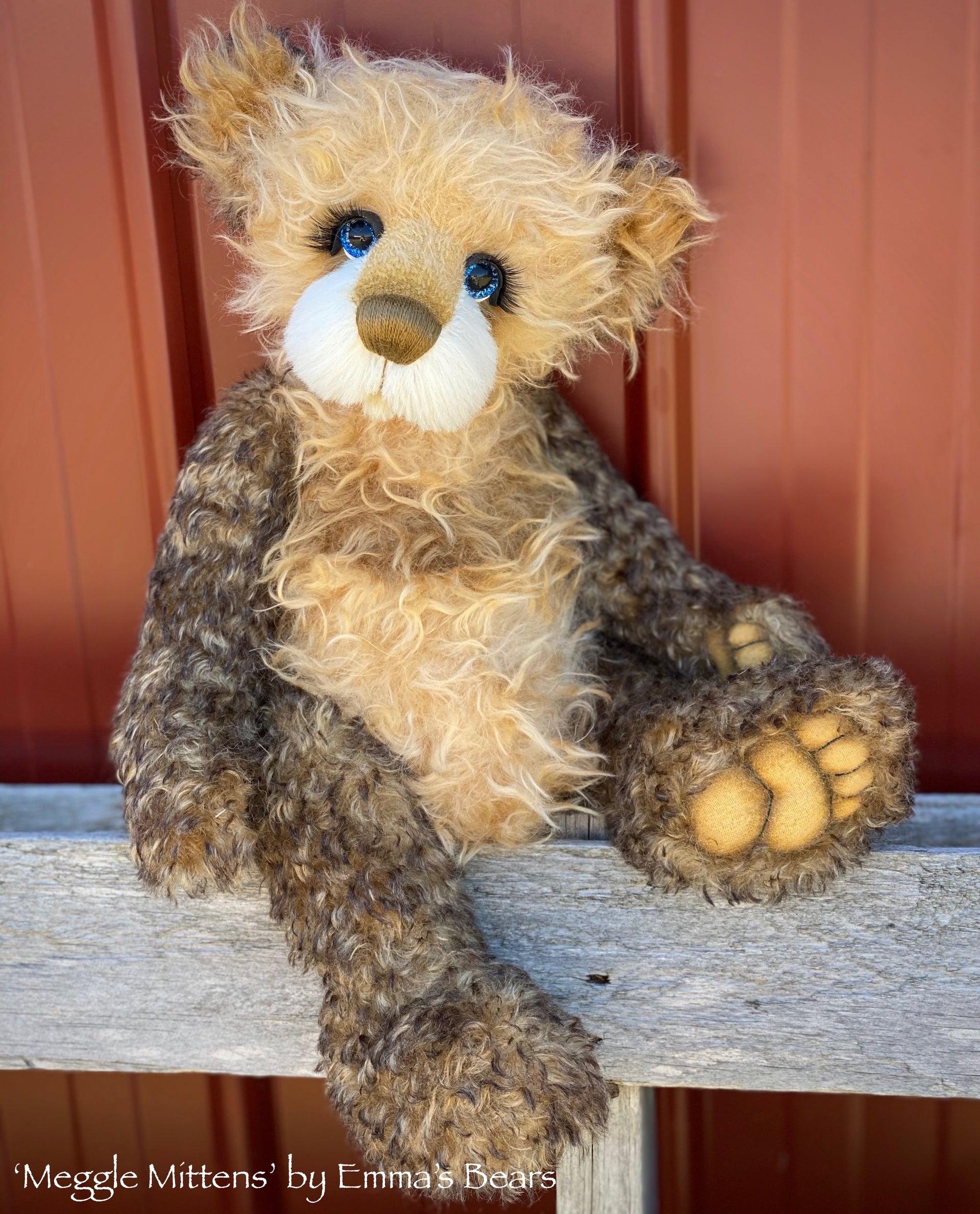 Meggle Mittens - 18" Christmas 2020 MOHAIR Artist toddler style Bear by Emma's Bears - OOAK