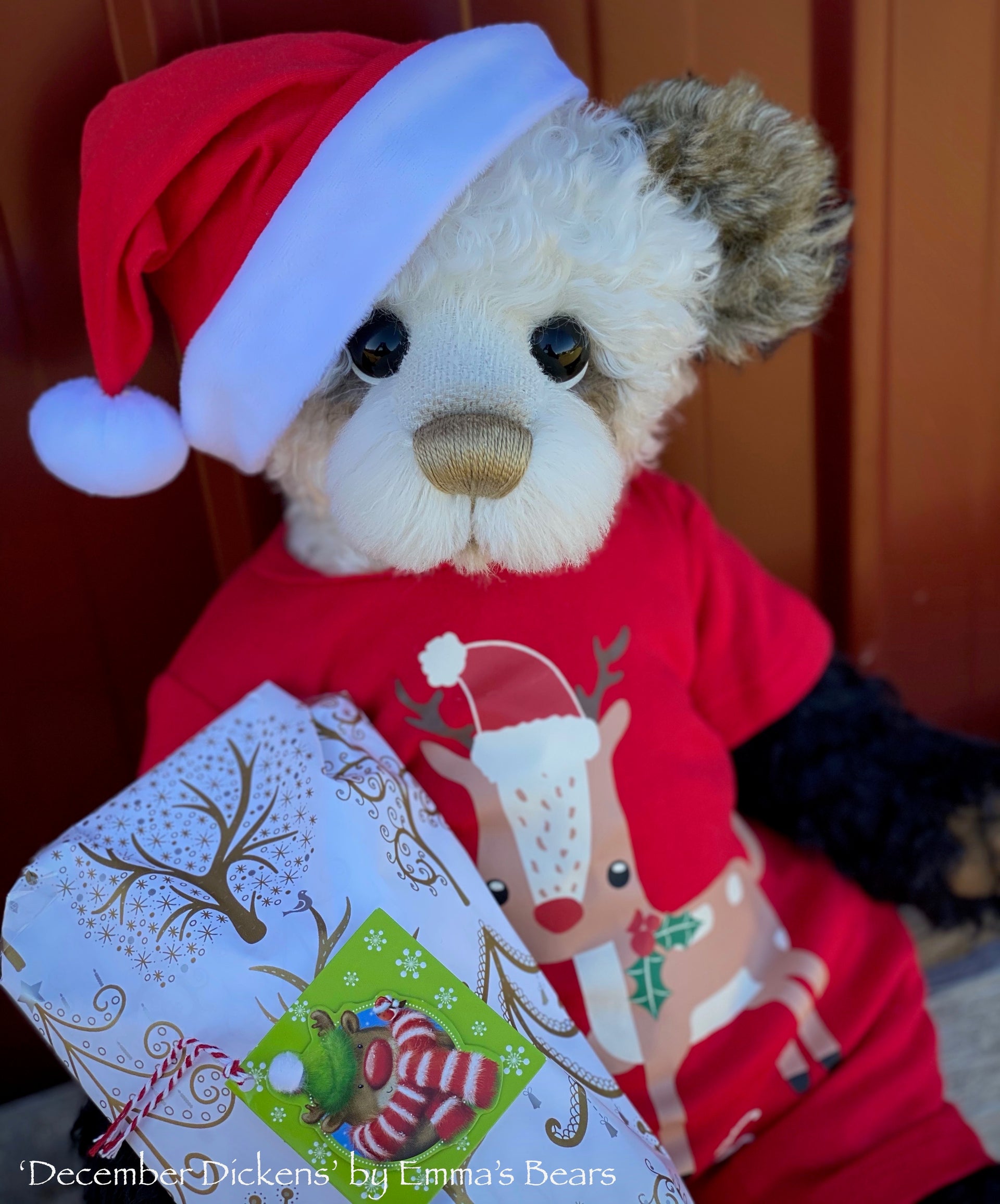 December Dickens - 18" Christmas 2020 MOHAIR Artist toddler style Bear by Emma's Bears - OOAK