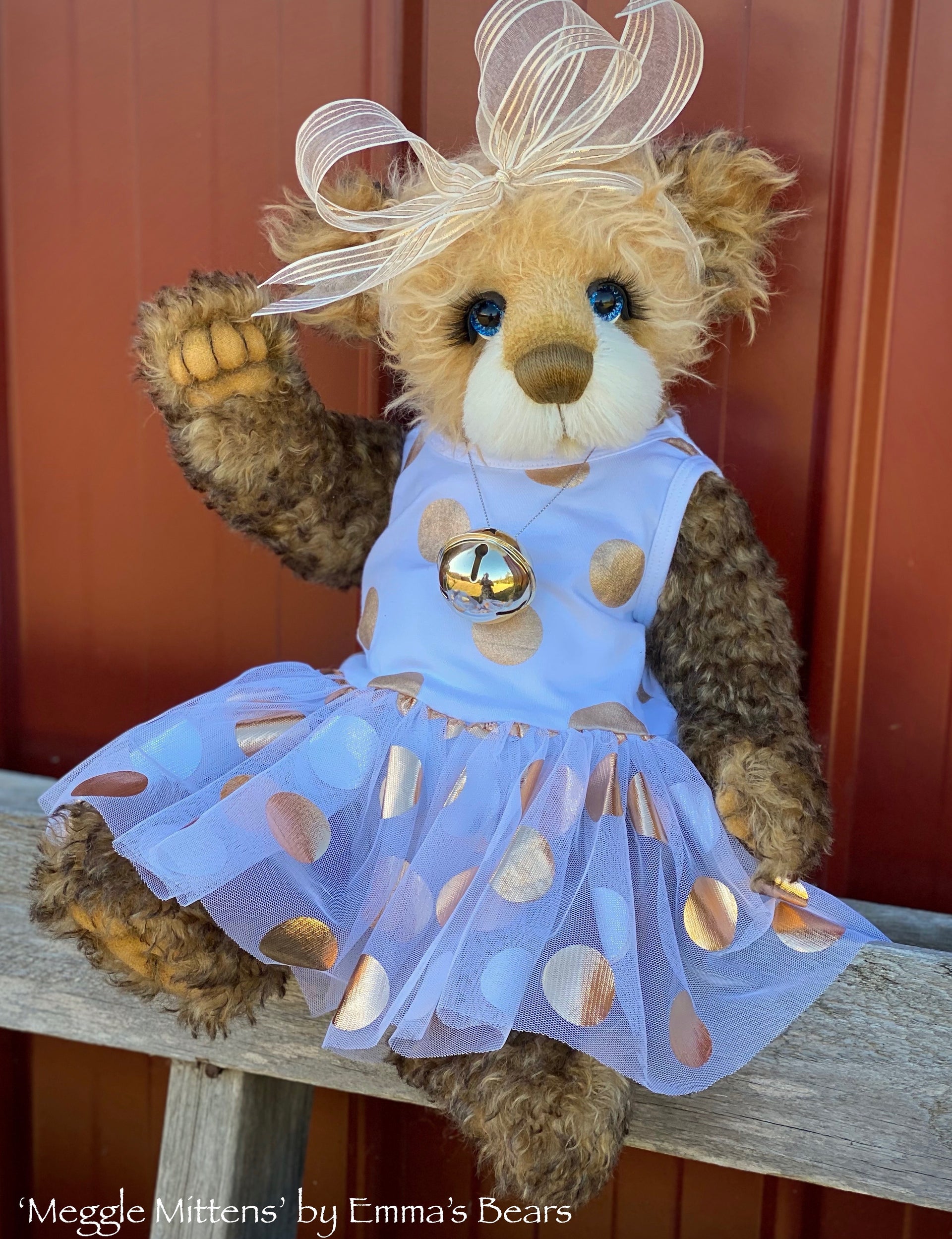 Meggle Mittens - 18" Christmas 2020 MOHAIR Artist toddler style Bear by Emma's Bears - OOAK