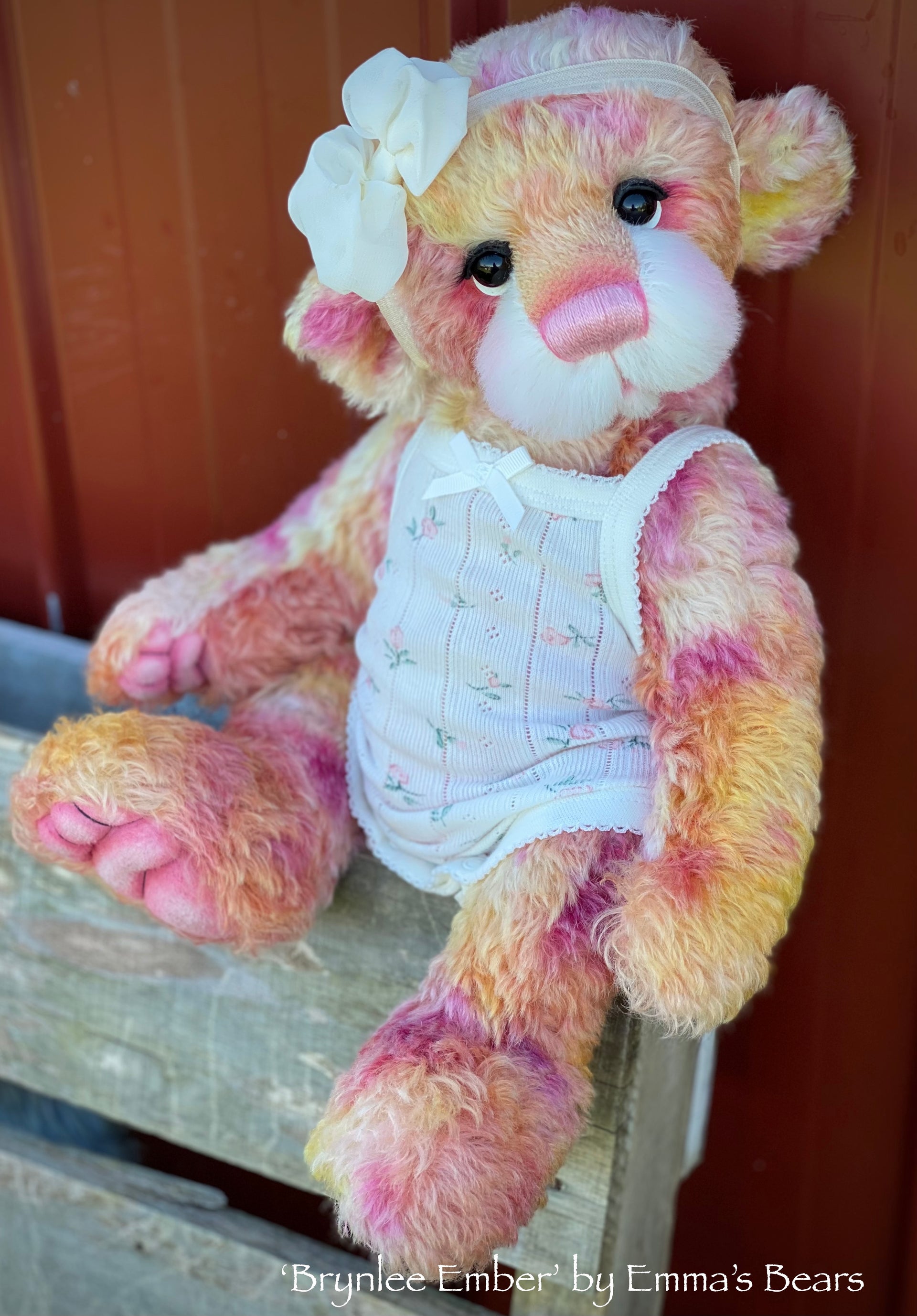 Brynlee Ember - 17" Mohair Artist Baby Bear by Emma's Bears - OOAK