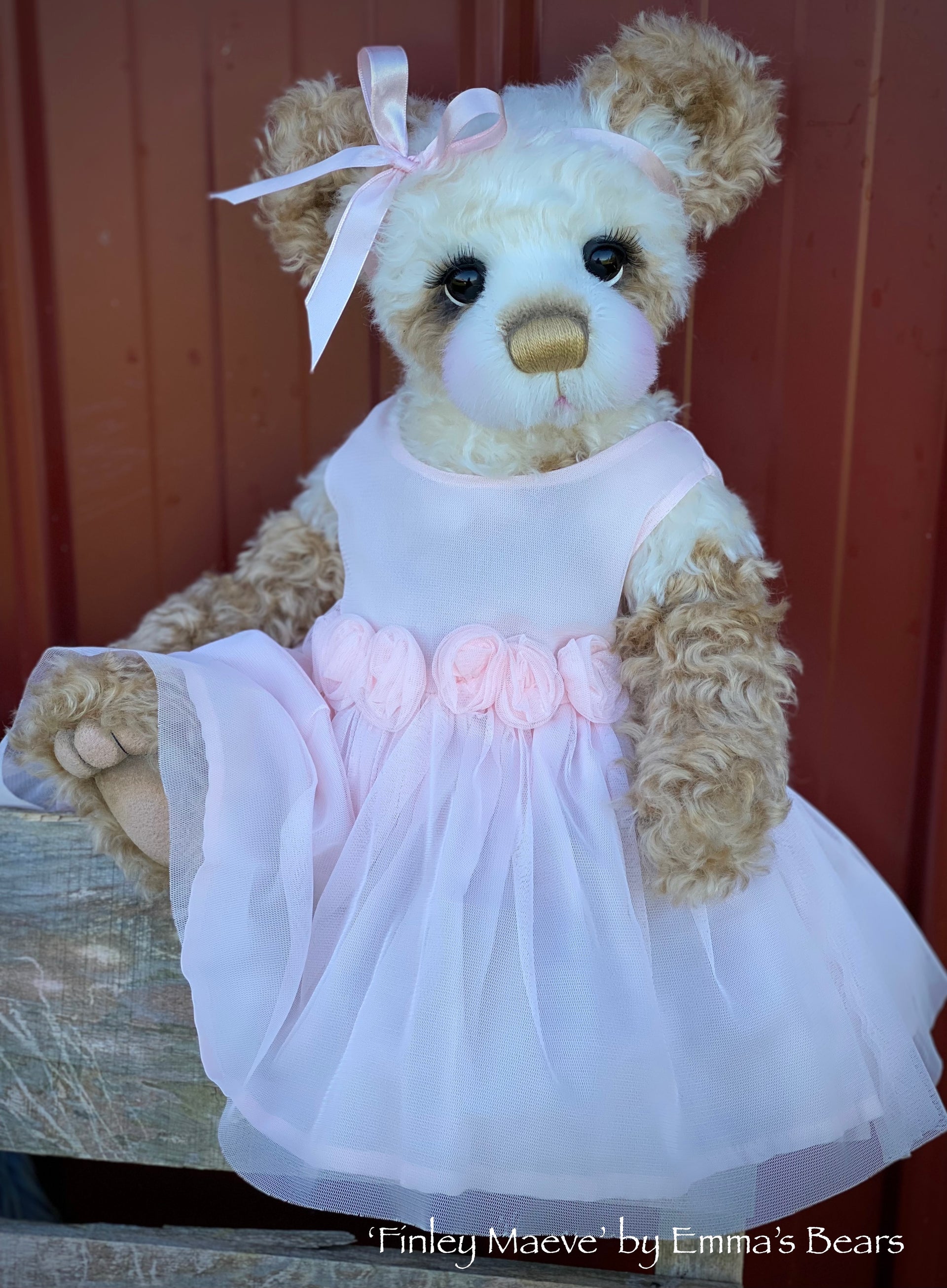 Finley Maeve - 17" Mohair Artist Baby Bear by Emma's Bears - OOAK