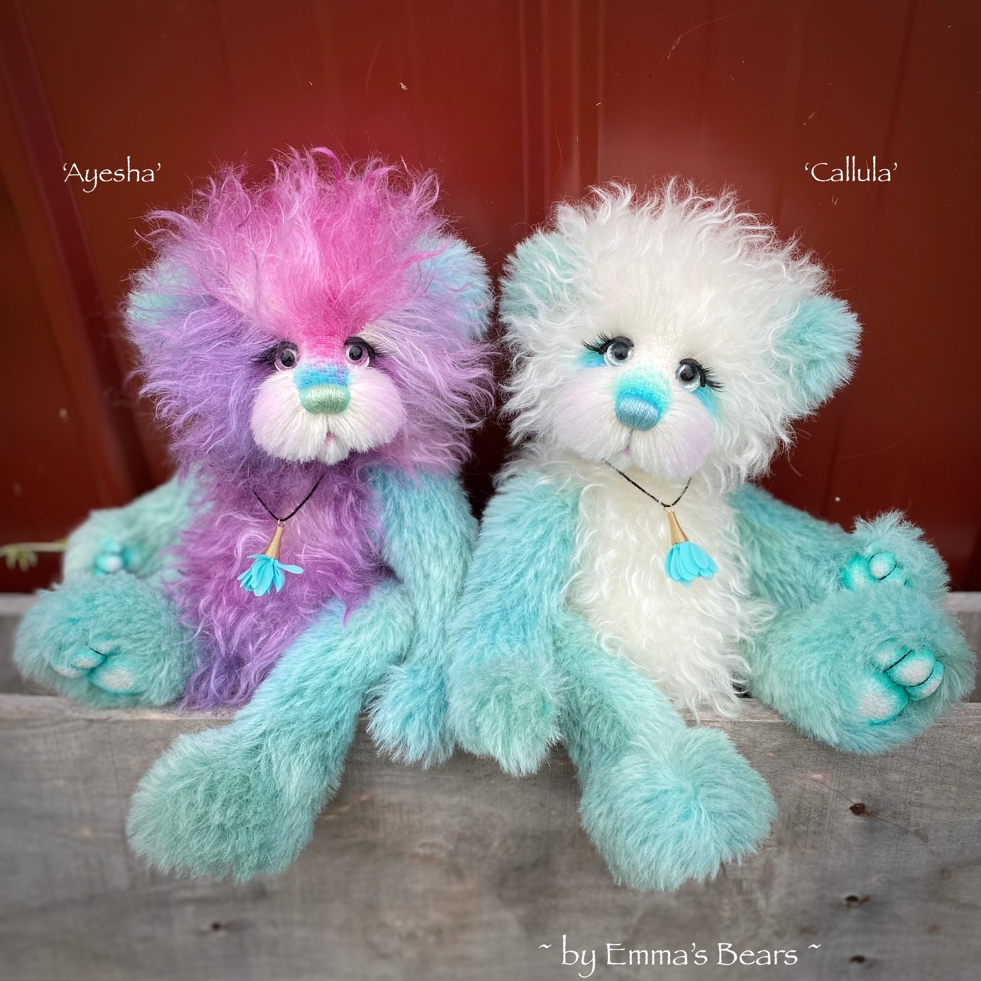 Ayesha - 12" Hand-Dyed Mohair and Alpaca artist bear by Emma's Bears - OOAK