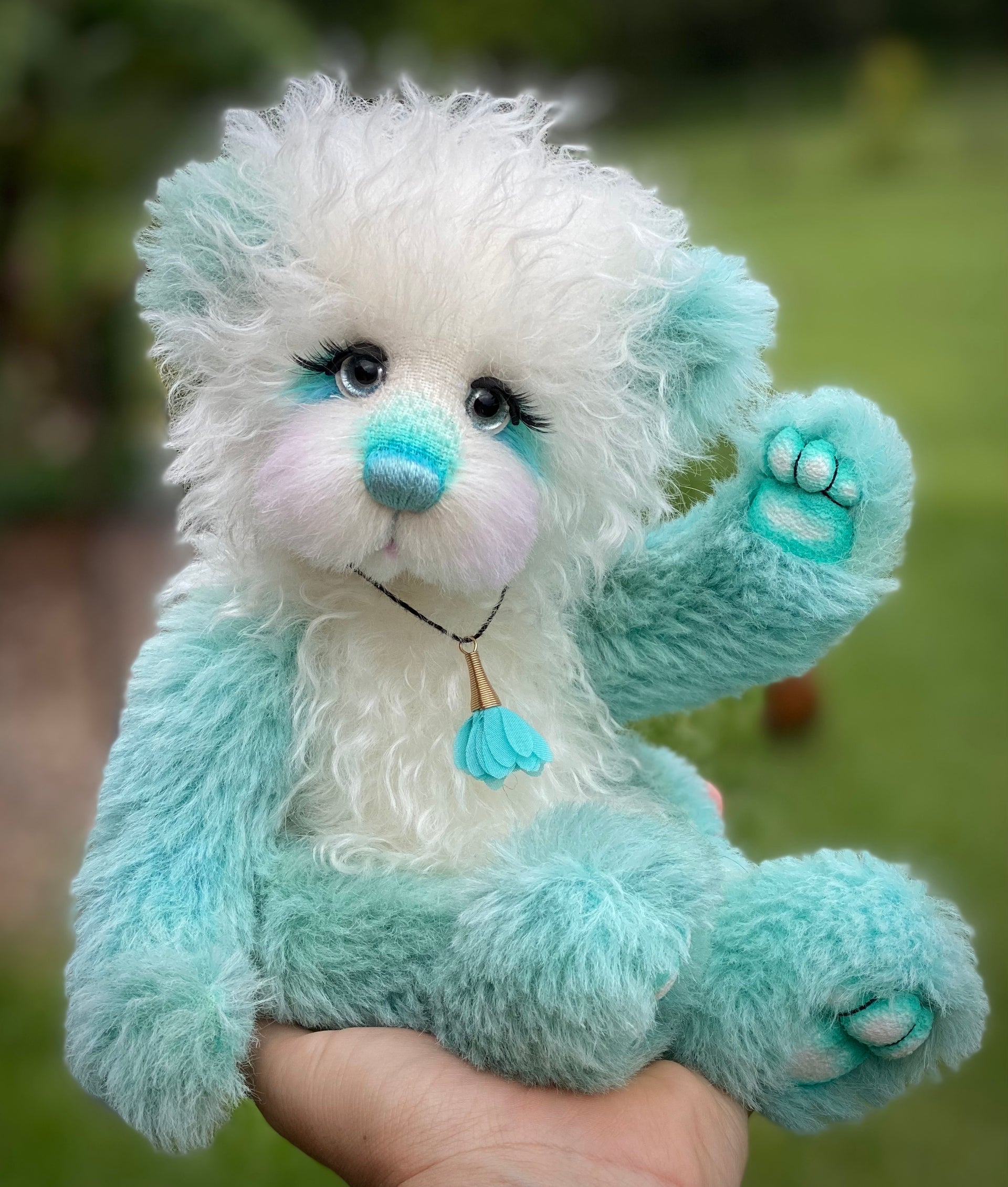 Ayesha - 12" Hand-Dyed Mohair and Alpaca artist bear by Emma's Bears - OOAK