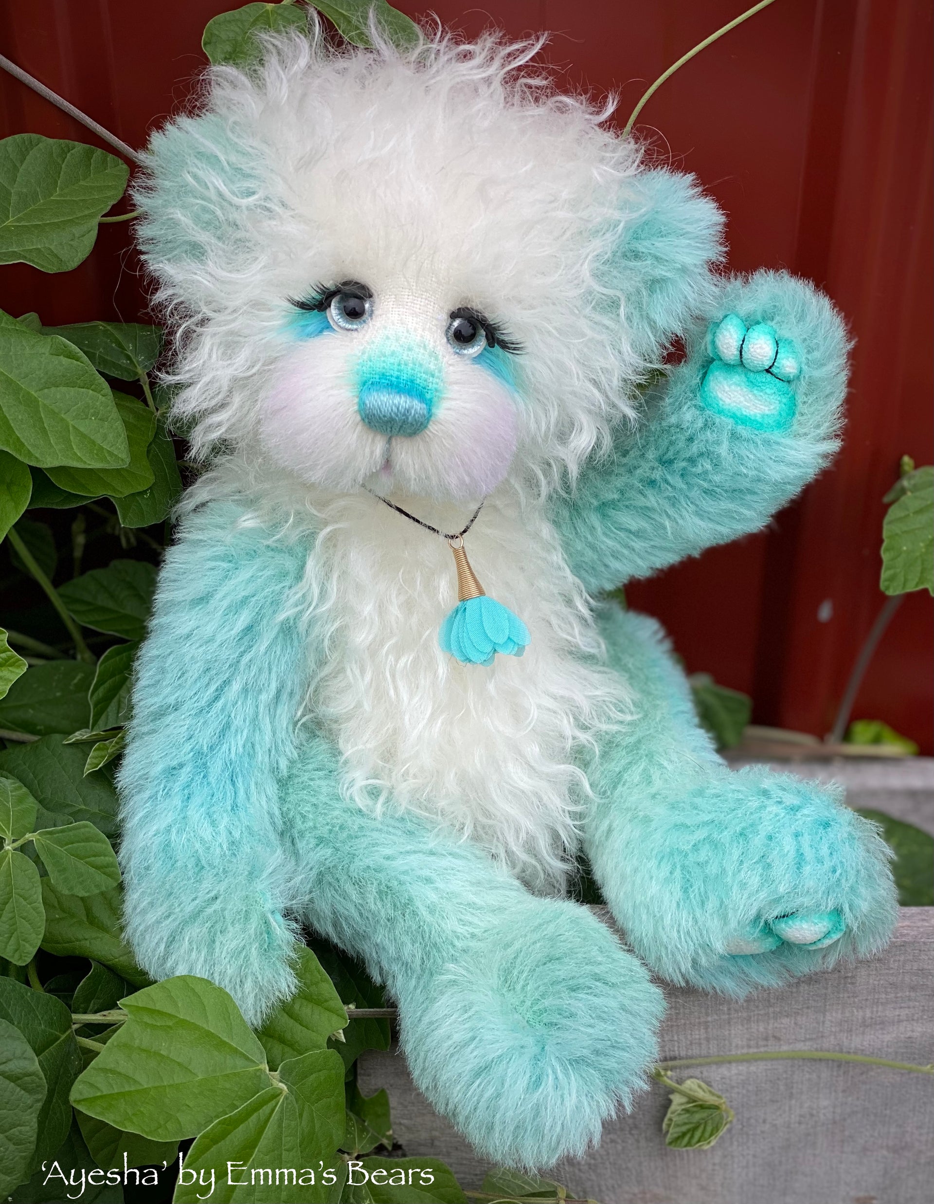 Ayesha - 12" Hand-Dyed Mohair and Alpaca artist bear by Emma's Bears - OOAK