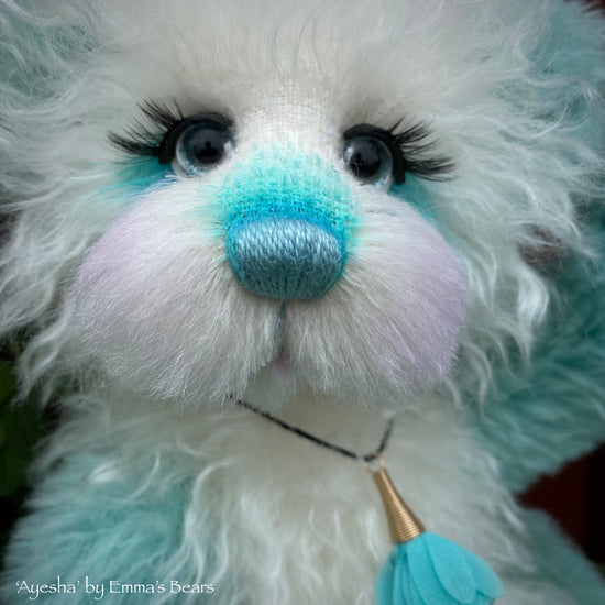 Ayesha - 12" Hand-Dyed Mohair and Alpaca artist bear by Emma's Bears - OOAK