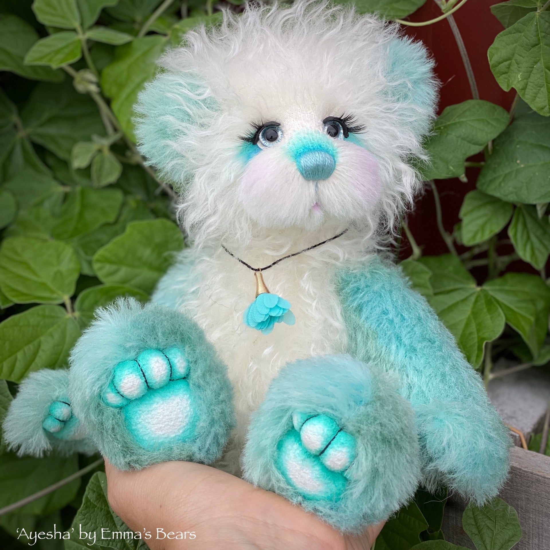 Ayesha - 12" Hand-Dyed Mohair and Alpaca artist bear by Emma's Bears - OOAK