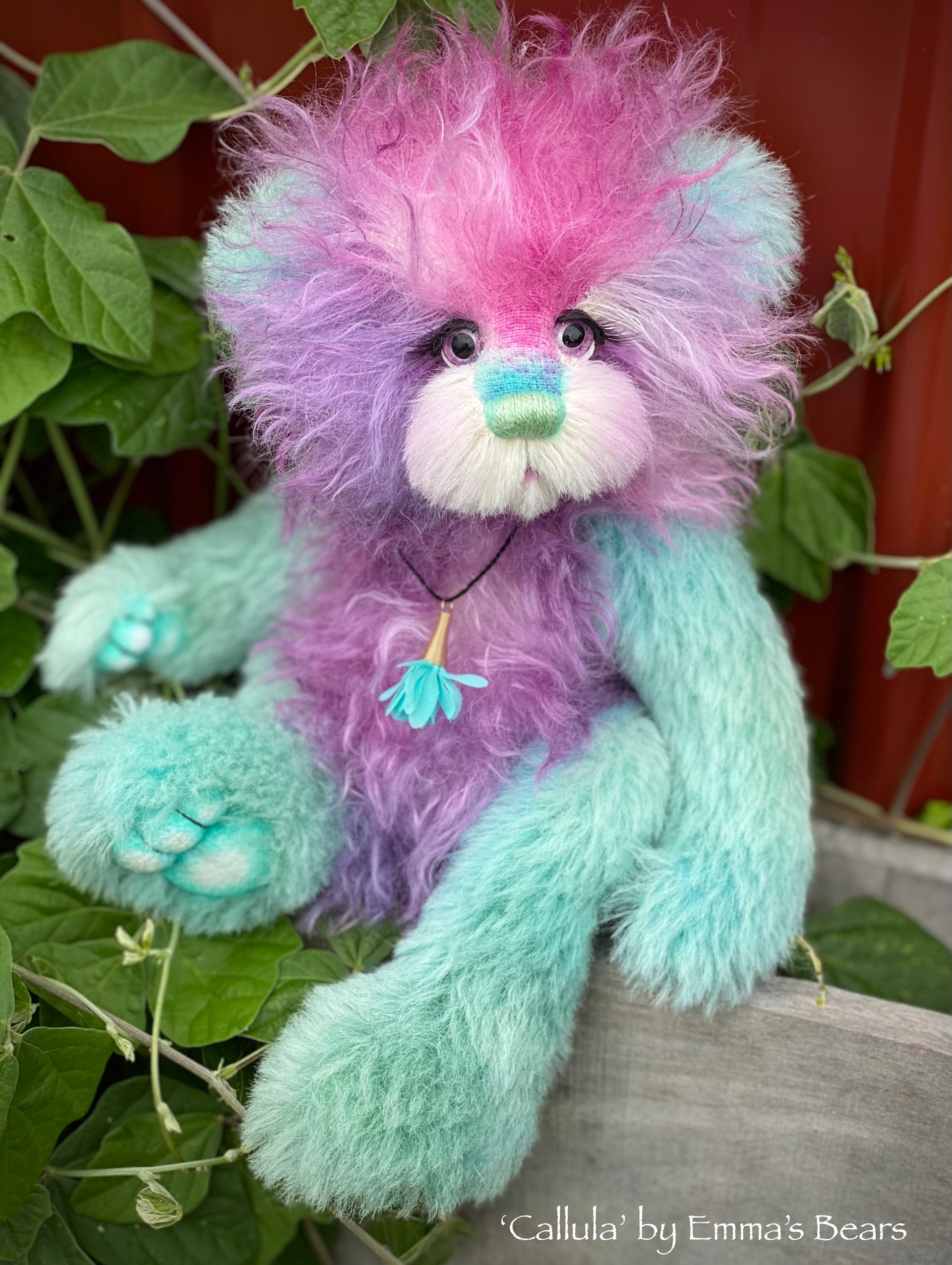 Callula - 12" Hand-Dyed Mohair and Alpaca artist bear by Emma's Bears - OOAK