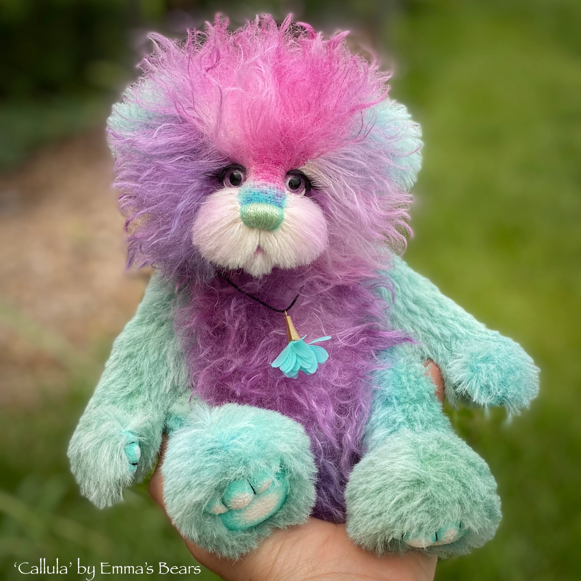 Callula - 12" Hand-Dyed Mohair and Alpaca artist bear by Emma's Bears - OOAK