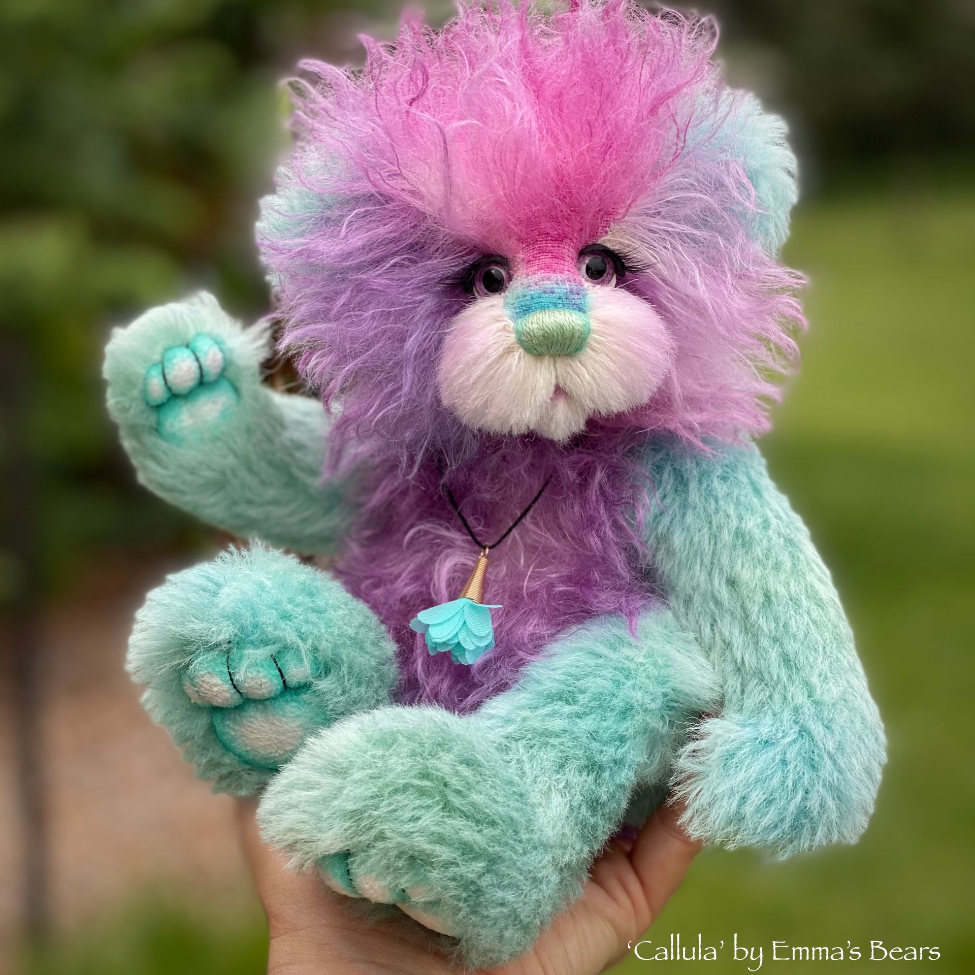 Callula - 12" Hand-Dyed Mohair and Alpaca artist bear by Emma's Bears - OOAK