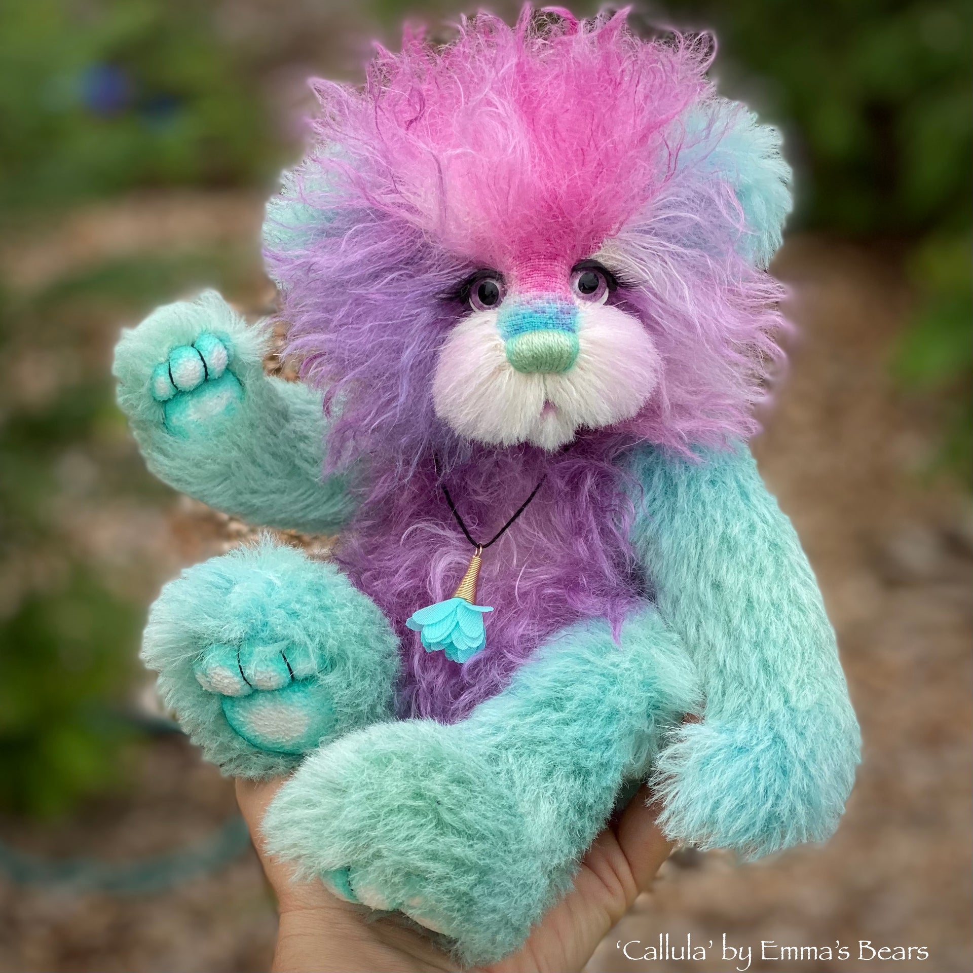 Callula - 12" Hand-Dyed Mohair and Alpaca artist bear by Emma's Bears - OOAK