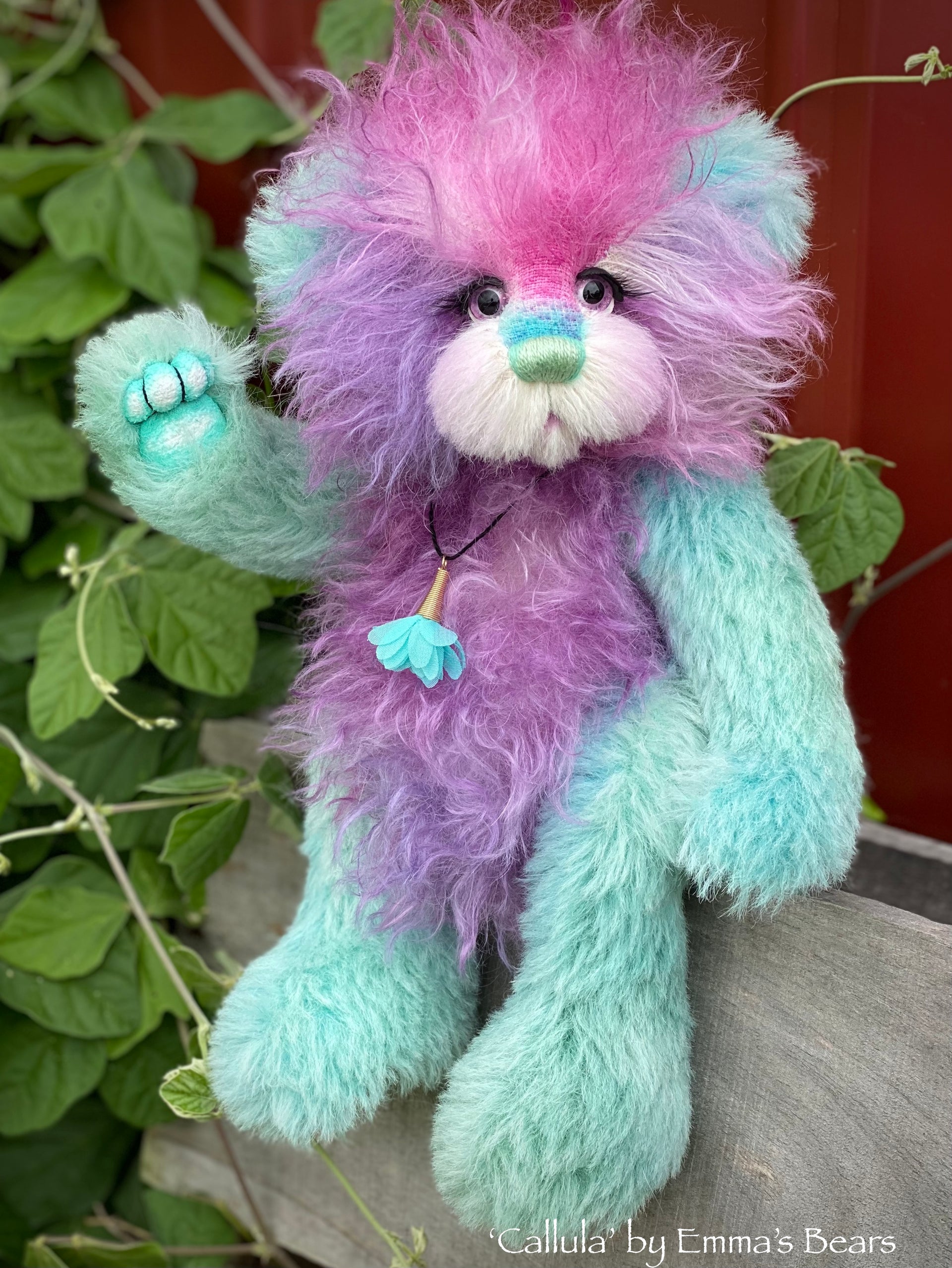 Callula - 12" Hand-Dyed Mohair and Alpaca artist bear by Emma's Bears - OOAK