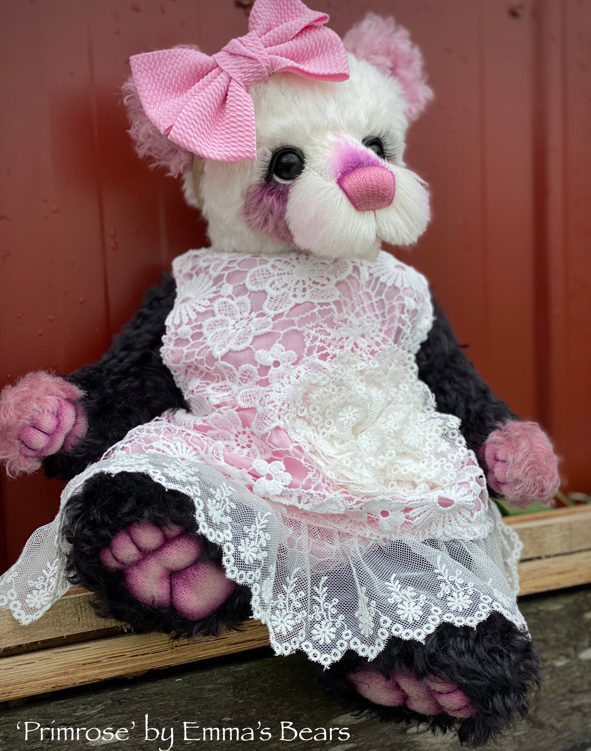 Primrose - 18" Hand-dyed mohair Artist Baby Bear by Emma's Bears - OOAK